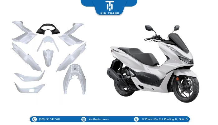 Dàn nhựa xe PCX 2010 gồm nhiều chi tiết