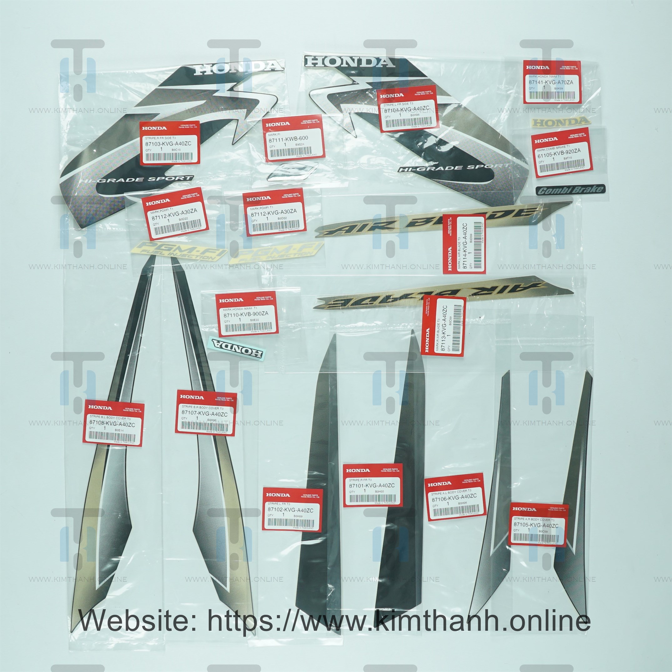 Tem Honda Thái đồng - 16 món Air Blade đời đầu