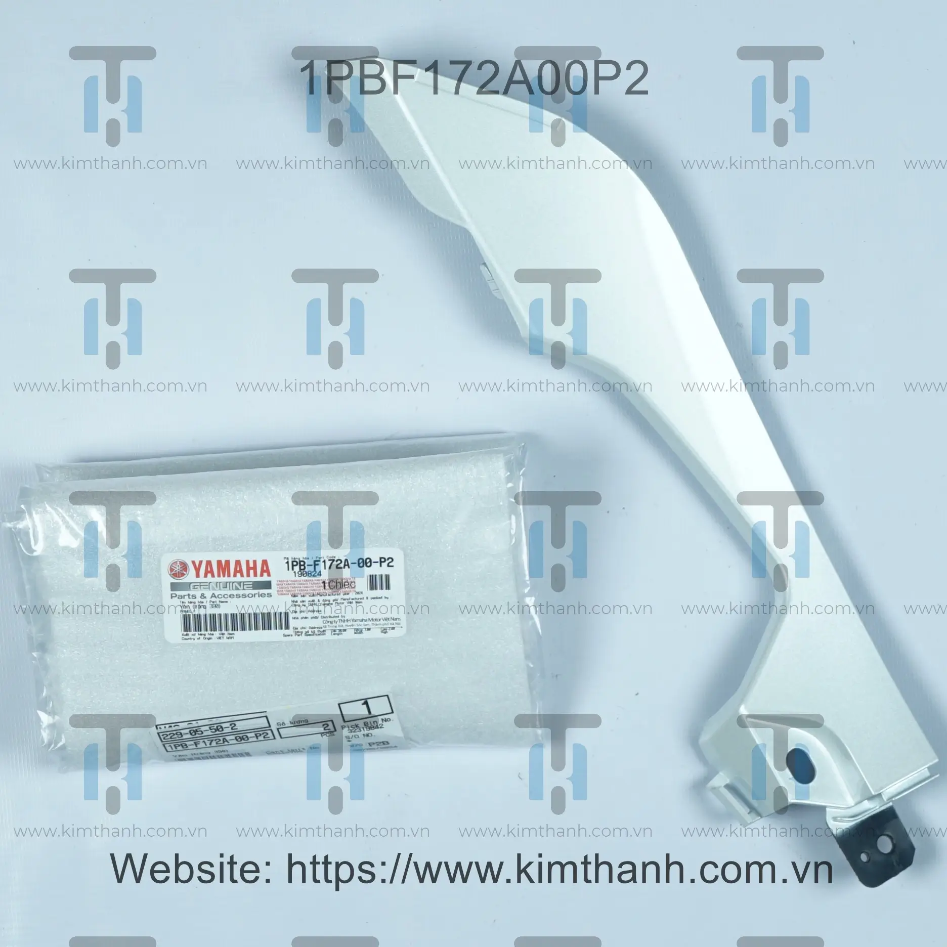 Nẹp mỏ cày trắng xanh trái Jupiter Fi 2014