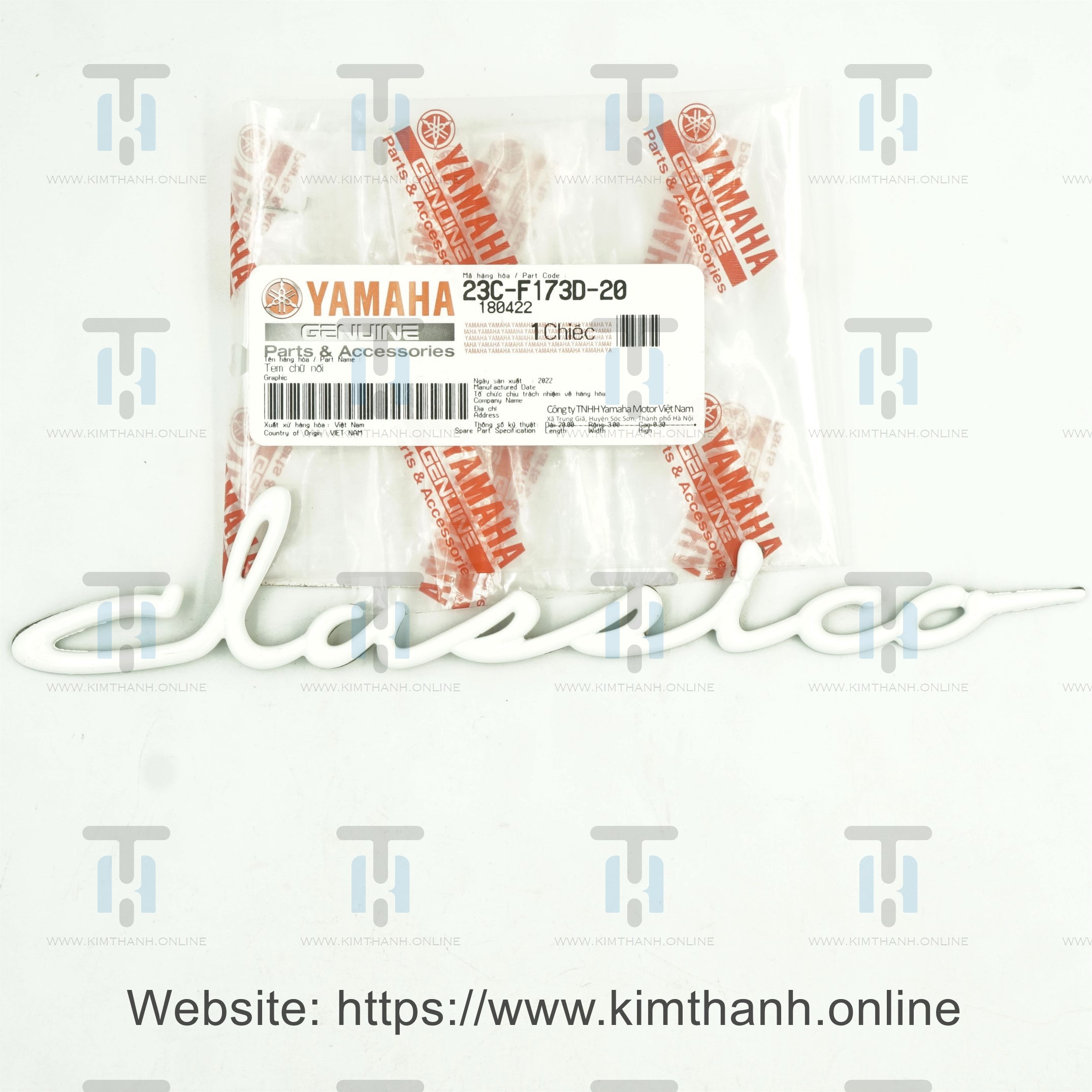 Tem ốp sườn nổi trắng trái Classico
