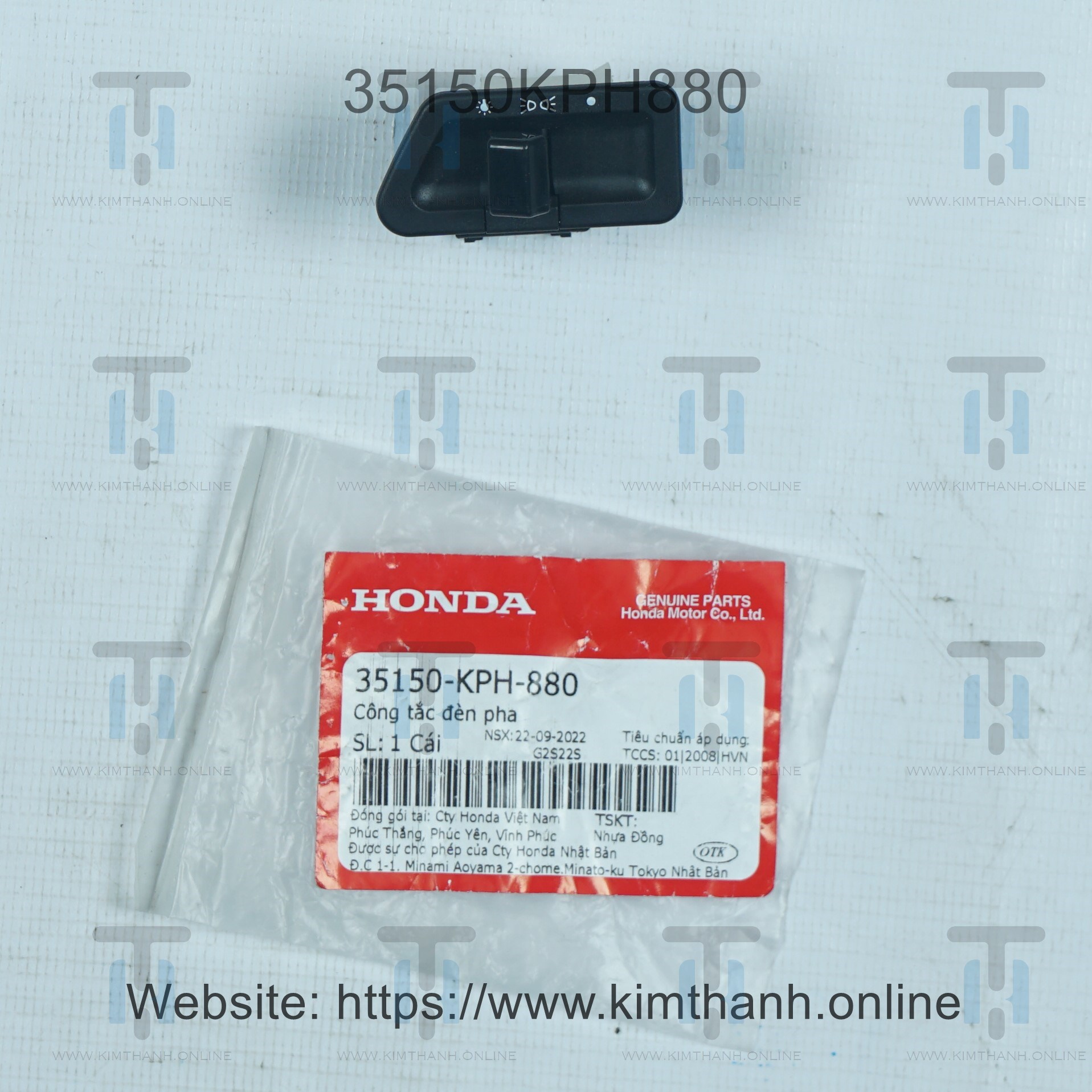 Nút công tắc đèn SH 2008 (SH08-Nút đèn VN)