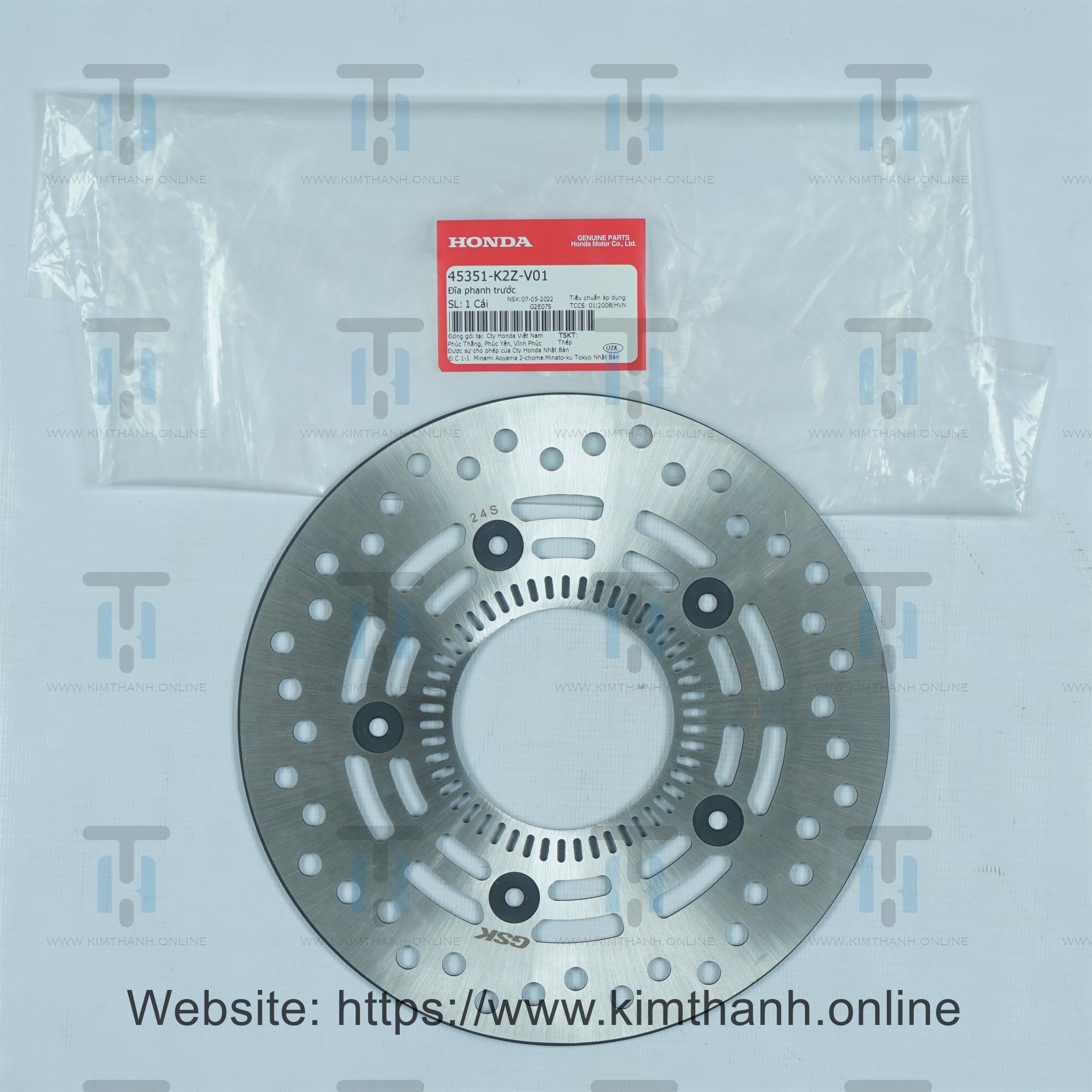 Dĩa thắng trước ABS Air Blade 2022 - 2025 đèn LED