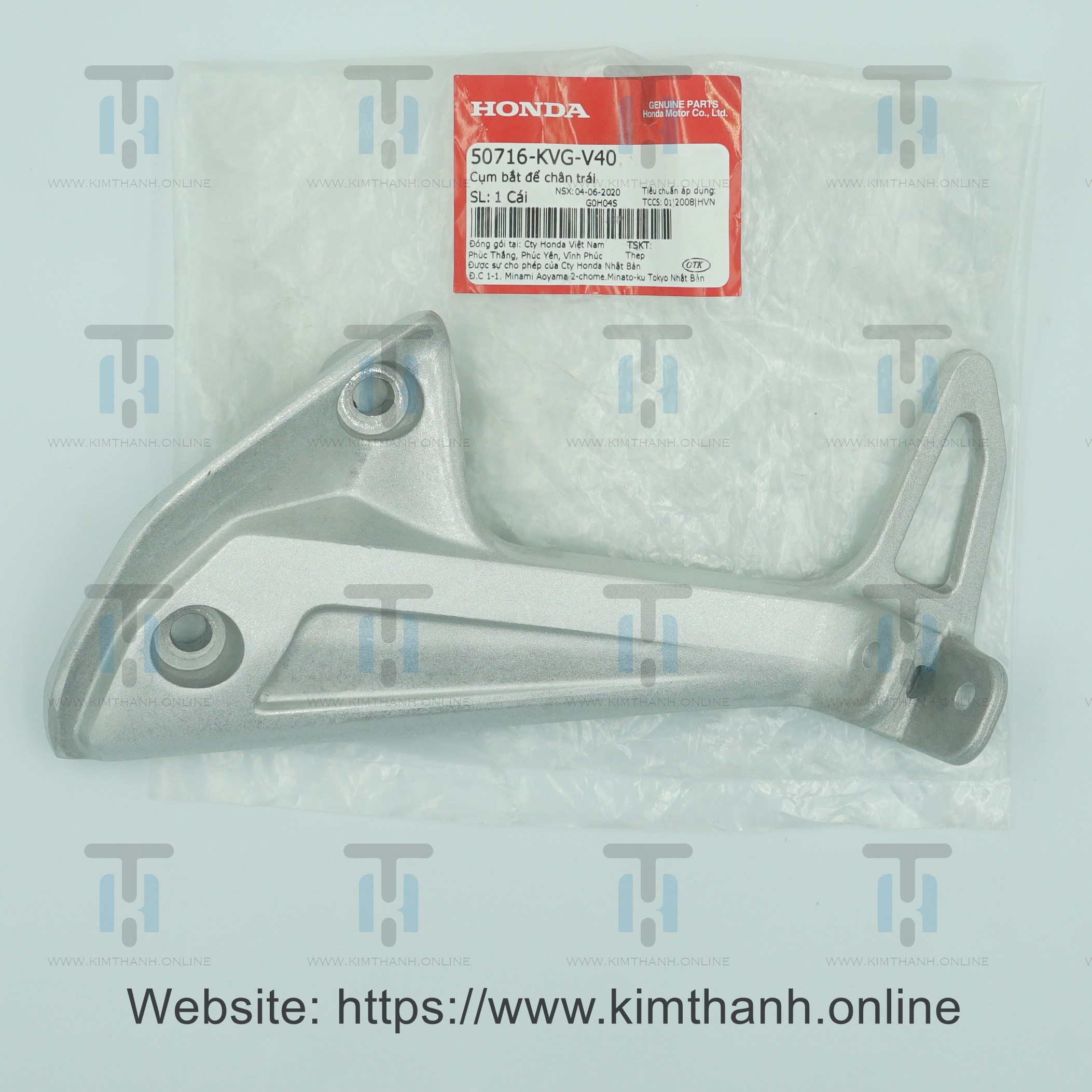 Gác chân nhôm trái Air Blade 2011 2012 đầu bò