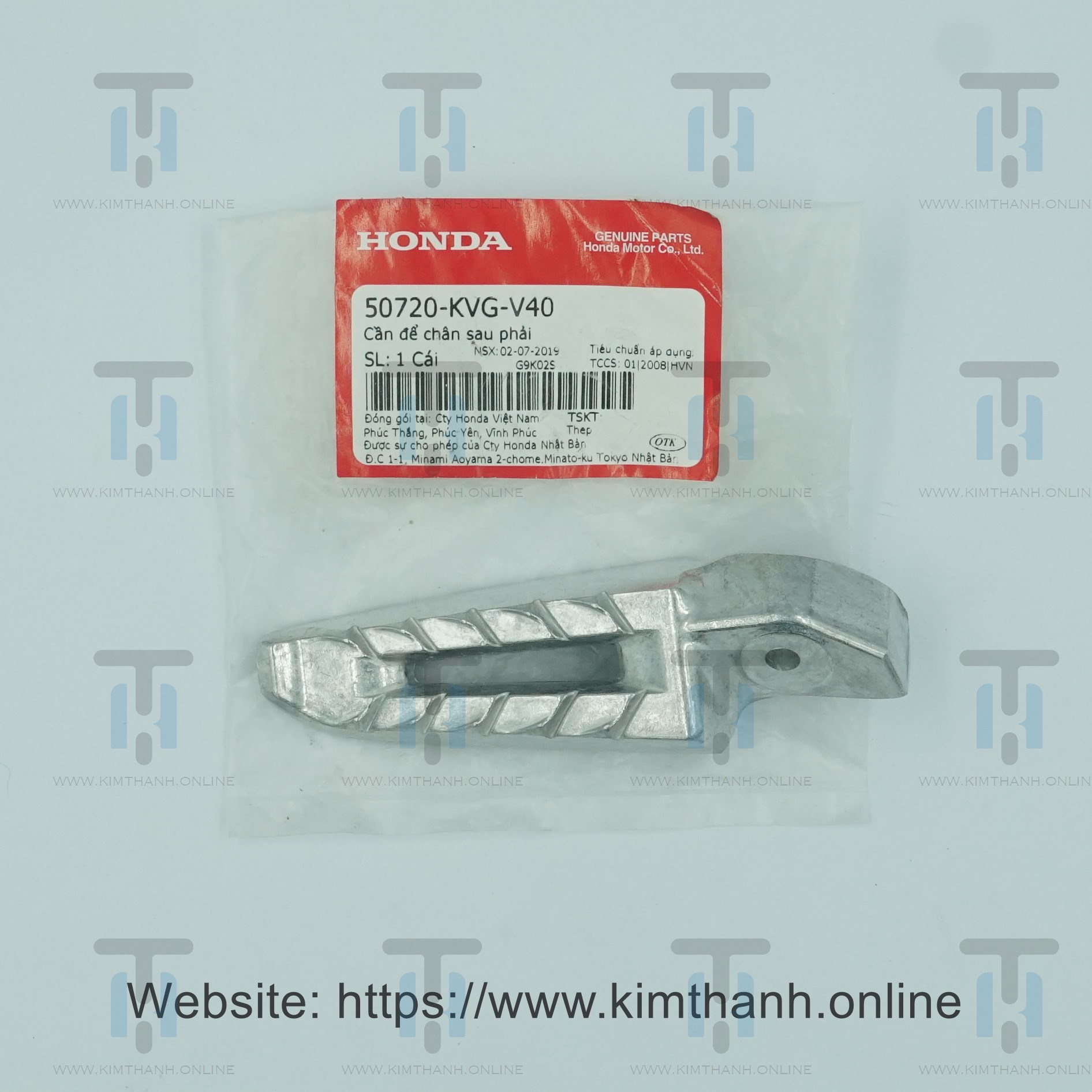 Gác chân sau xếp phải Air Blade 2011 2012 đầu bò