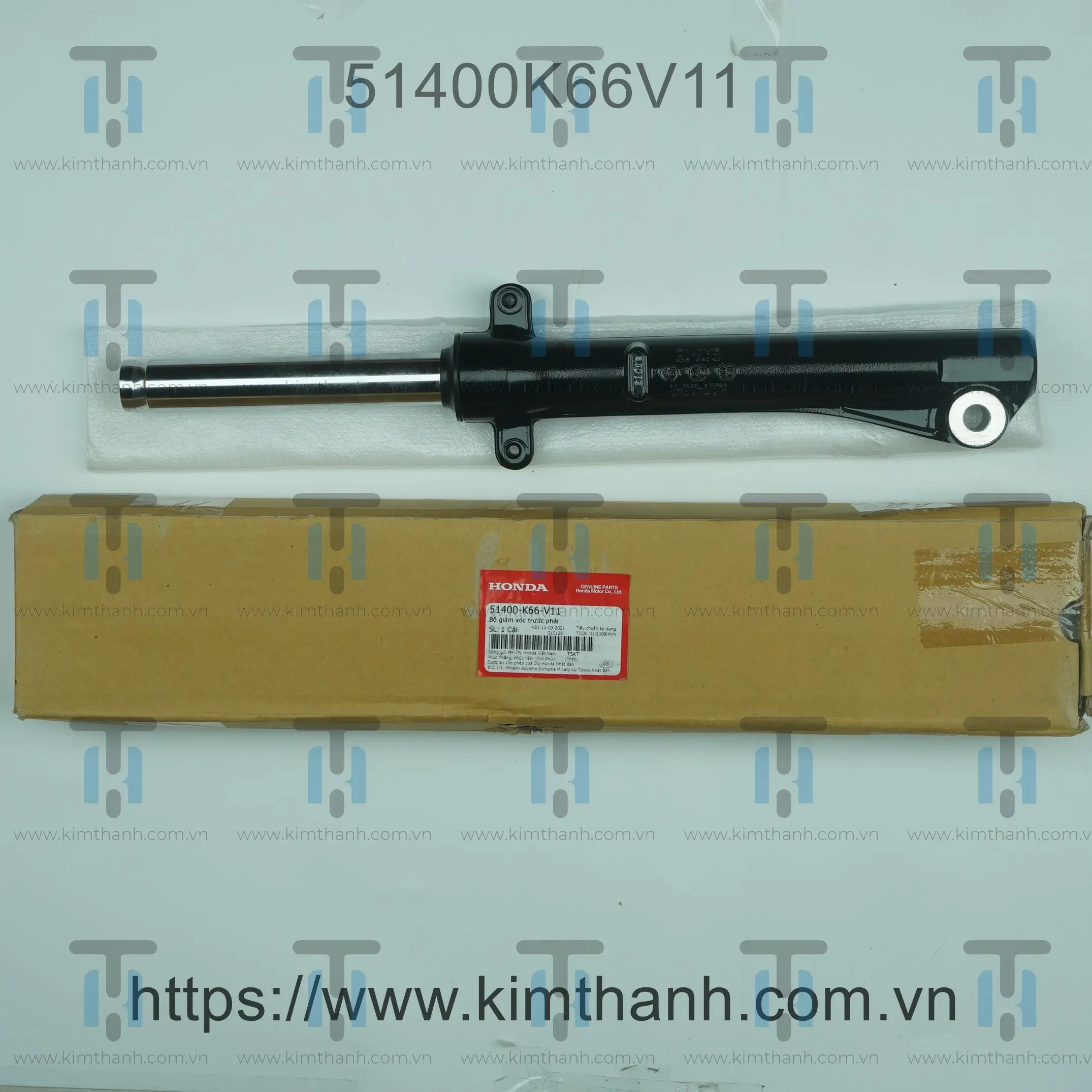 Phuộc trước đen phải Air Blade 2013 - 2015 đèn cầu