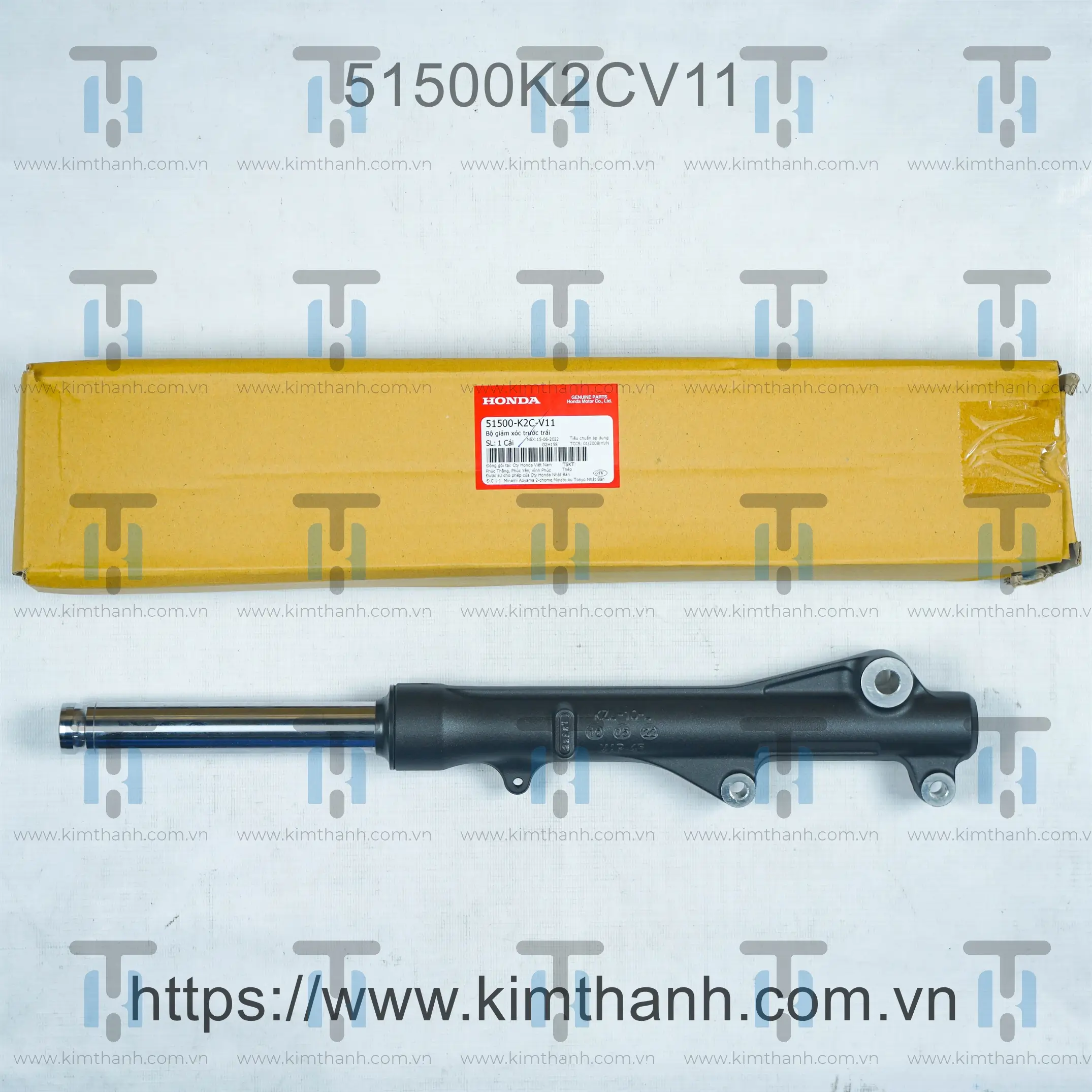 Phuộc trước đen mờ trái Vision 2011 đời đầu