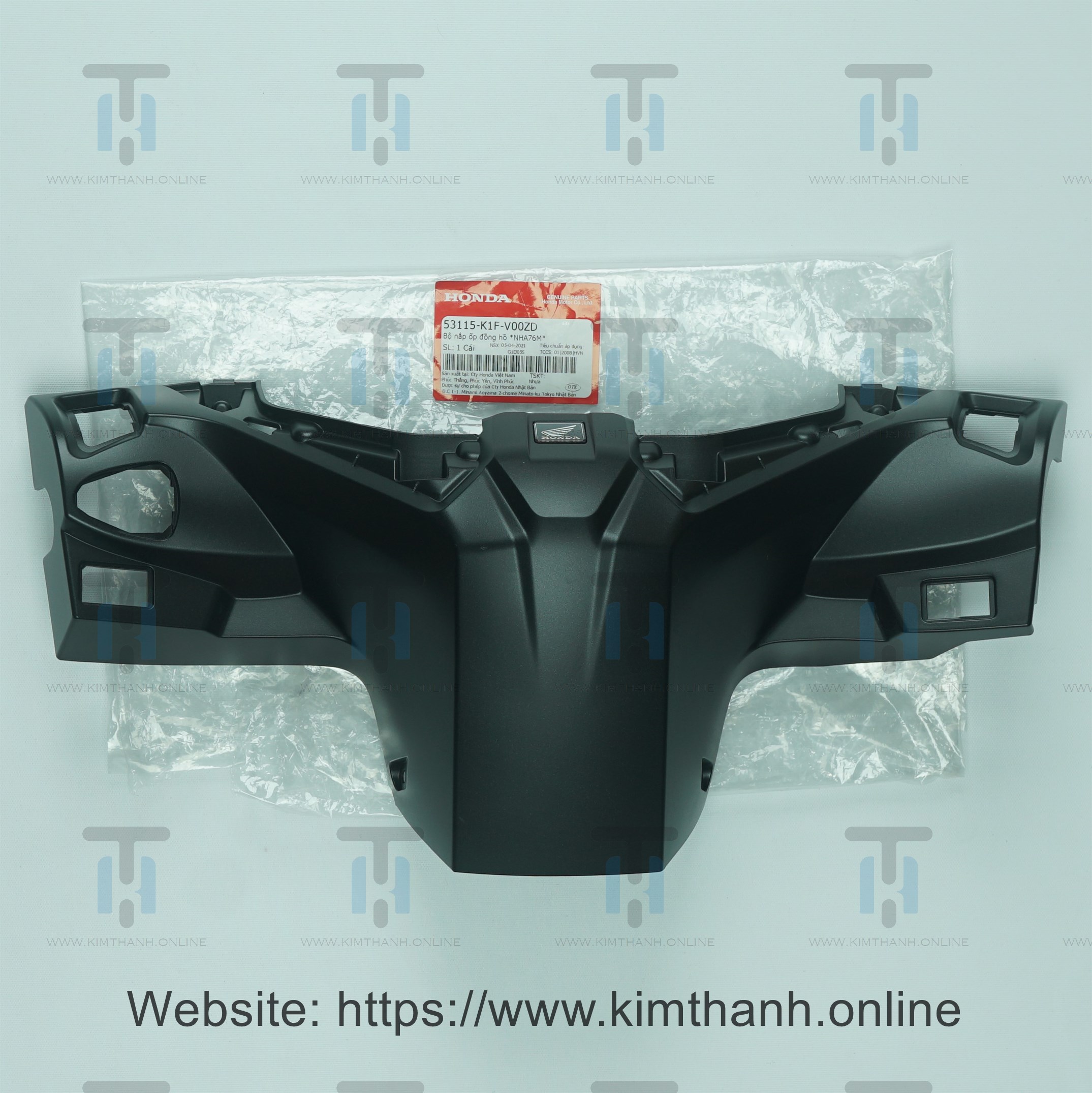 Nắp ốp sau tay lái xe Air Blade 2020 màu đen mờ có tem