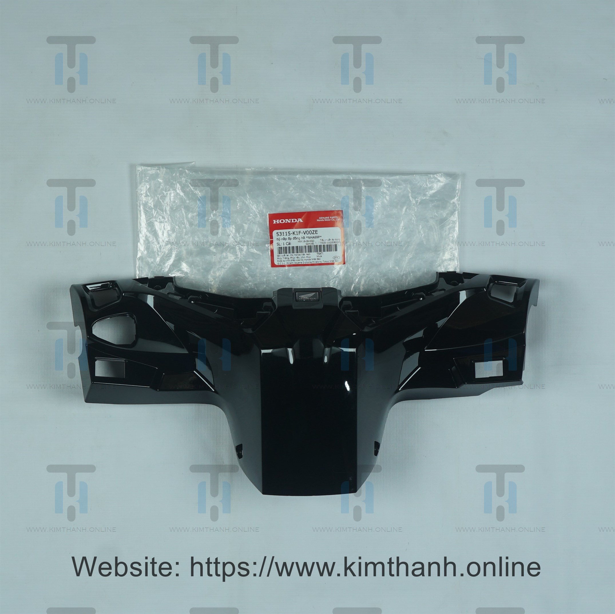 Nắp ốp sau tay lái xe Air Blade 2020 màu đen bóng có tem (NHA69P)