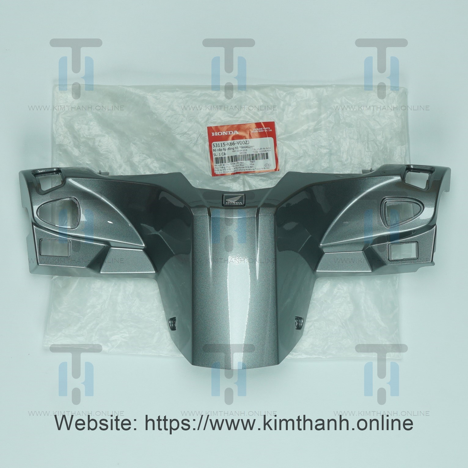 Nắp ốp sau tay lái xe Air Blade 2016 màu xám có tem