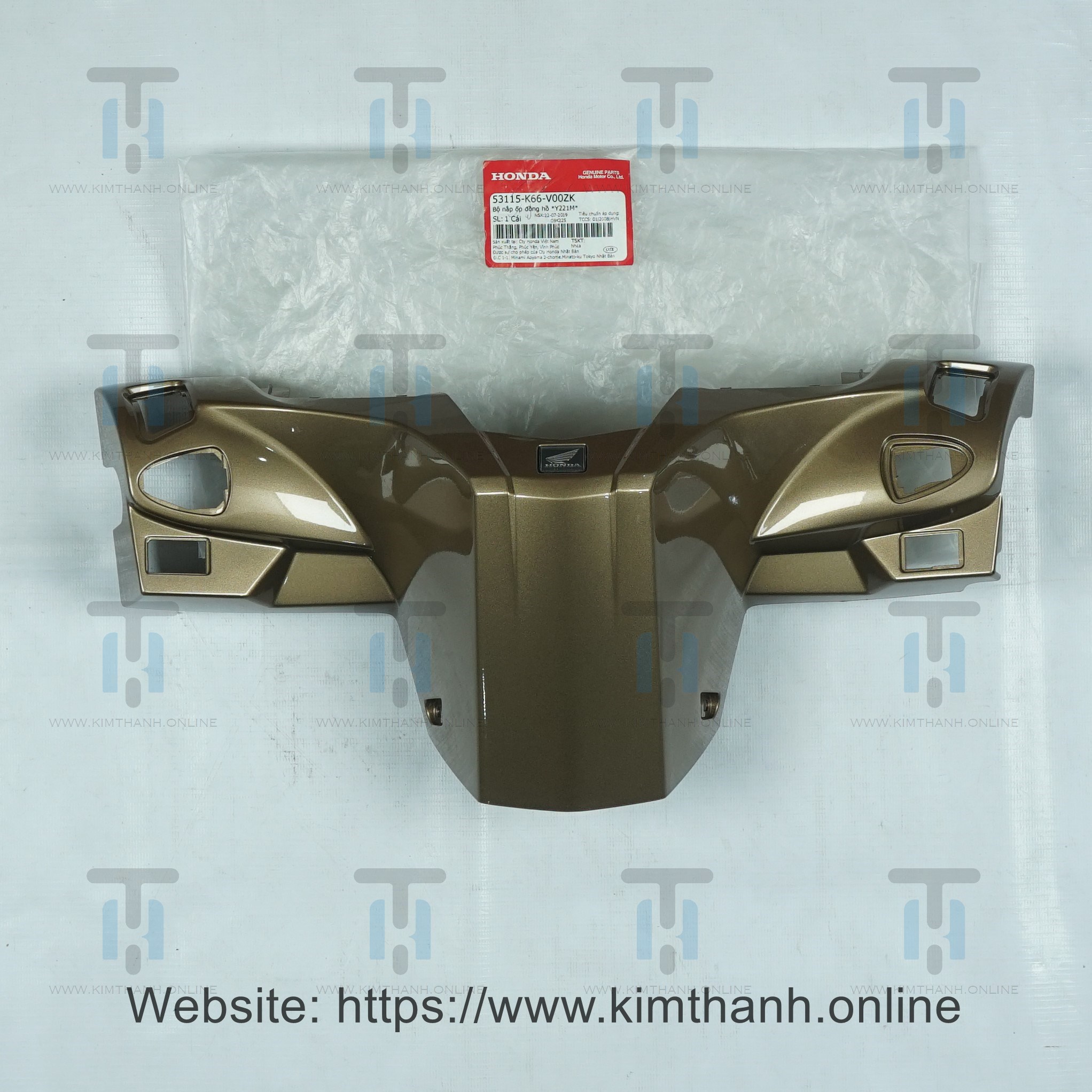 Nắp ốp sau tay lái xe Air Blade 2016 màu đồng có tem