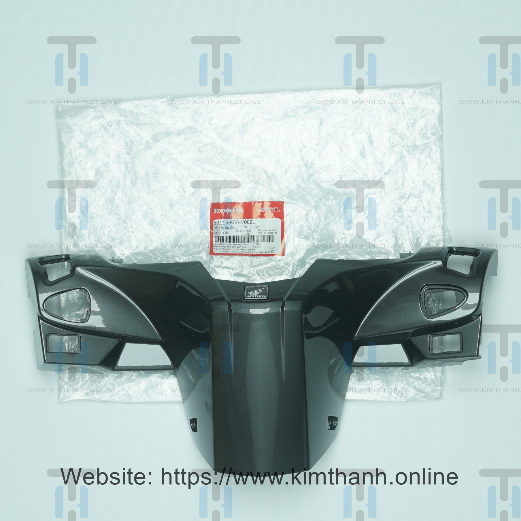 Nắp ốp sau tay lái xe Air Blade 2016 màu xám 3D có tem