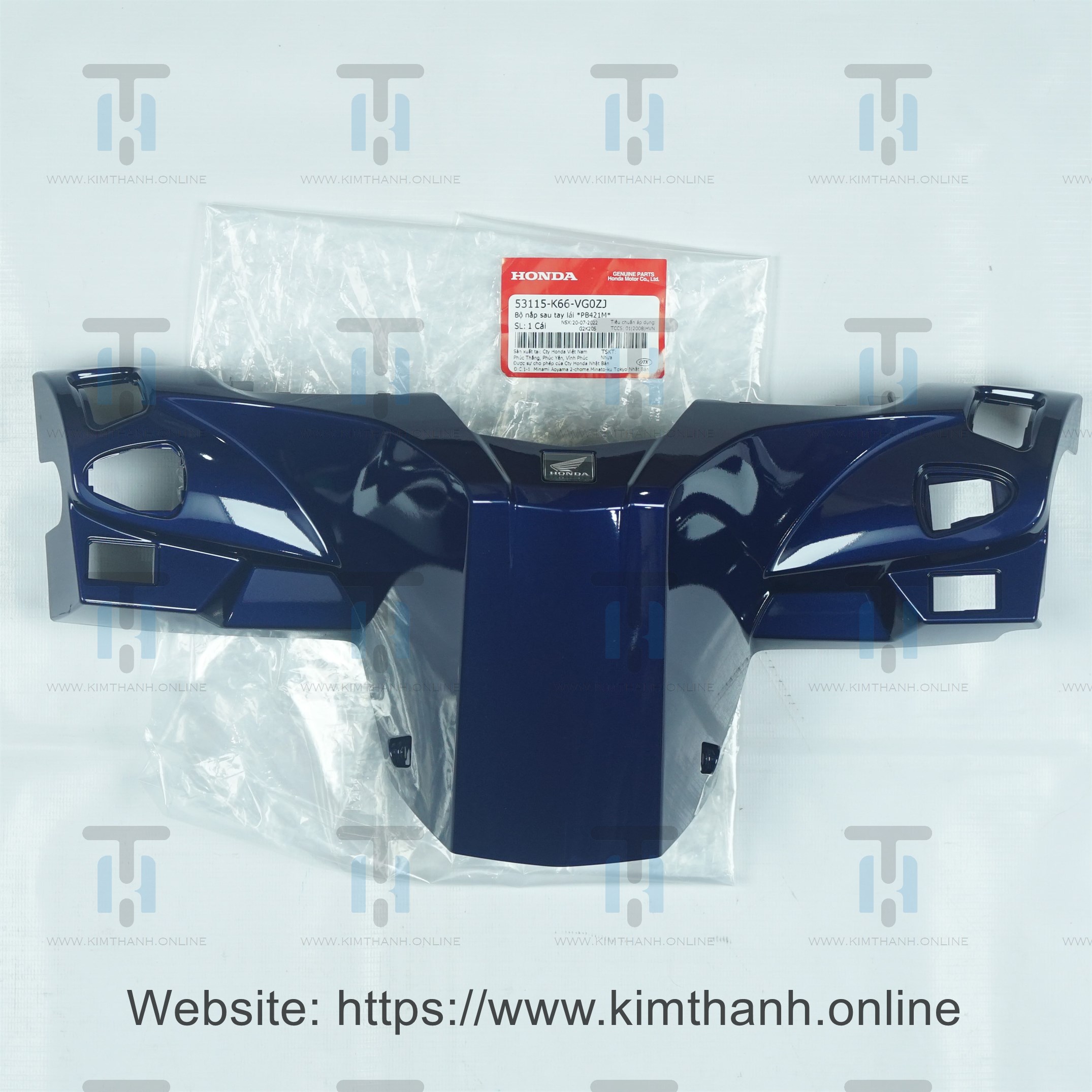 Nắp ốp sau tay lái xe Air Blade 2016 màu mực đậm có tem