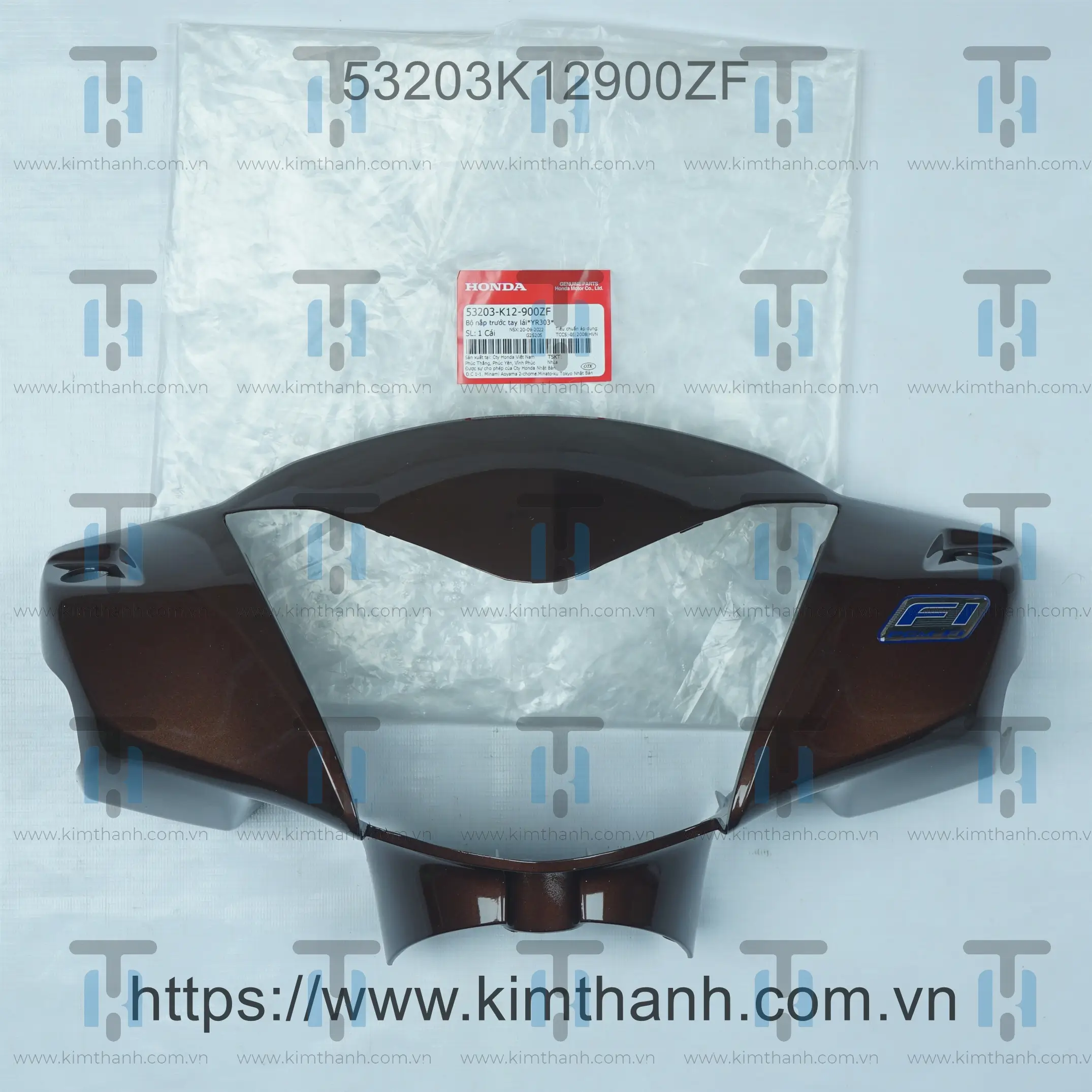 Ốp tay lái trước nâu có tem Lead 2013 - 125cc