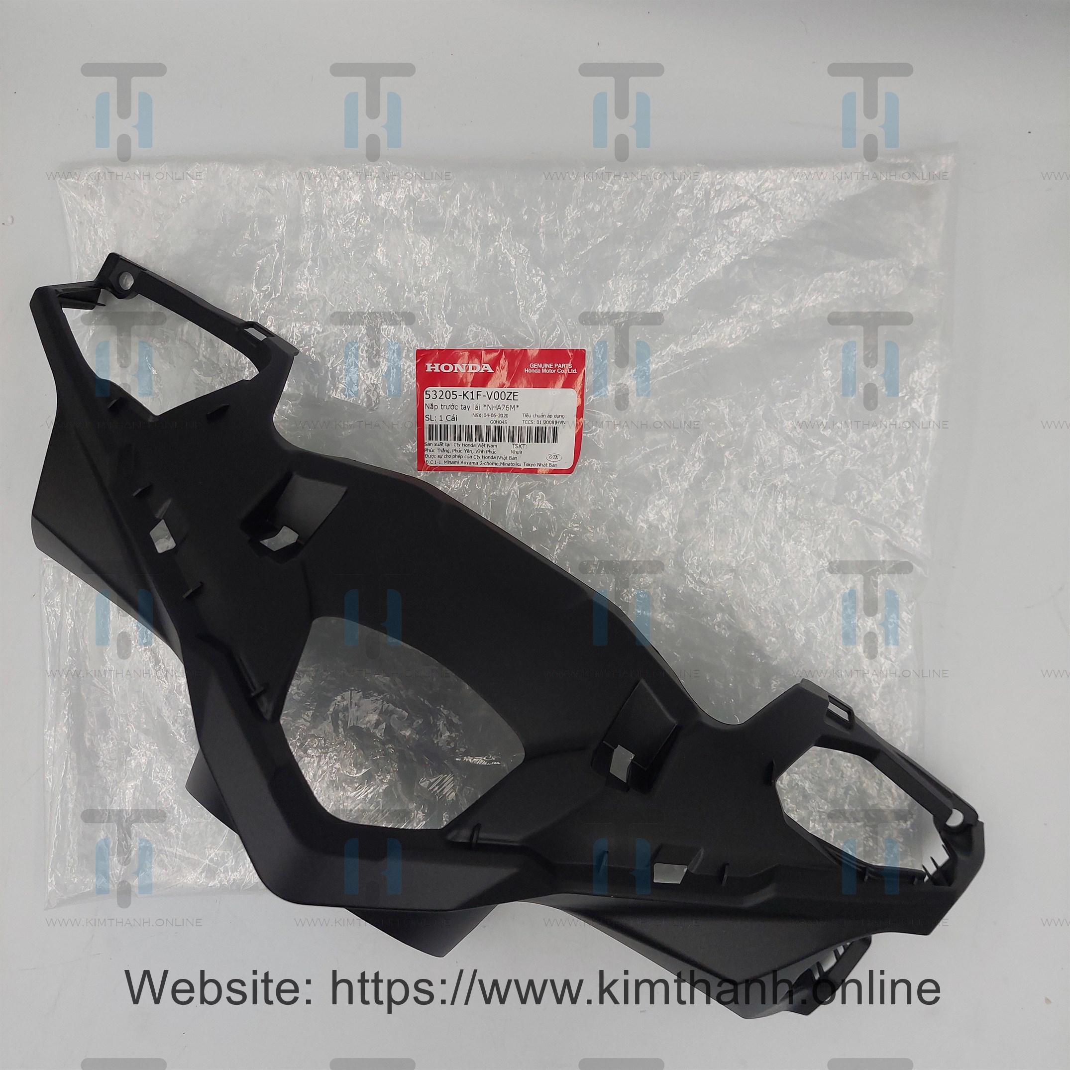 Ốp mão đầu xe Air Blade 2020 màu đen mờ