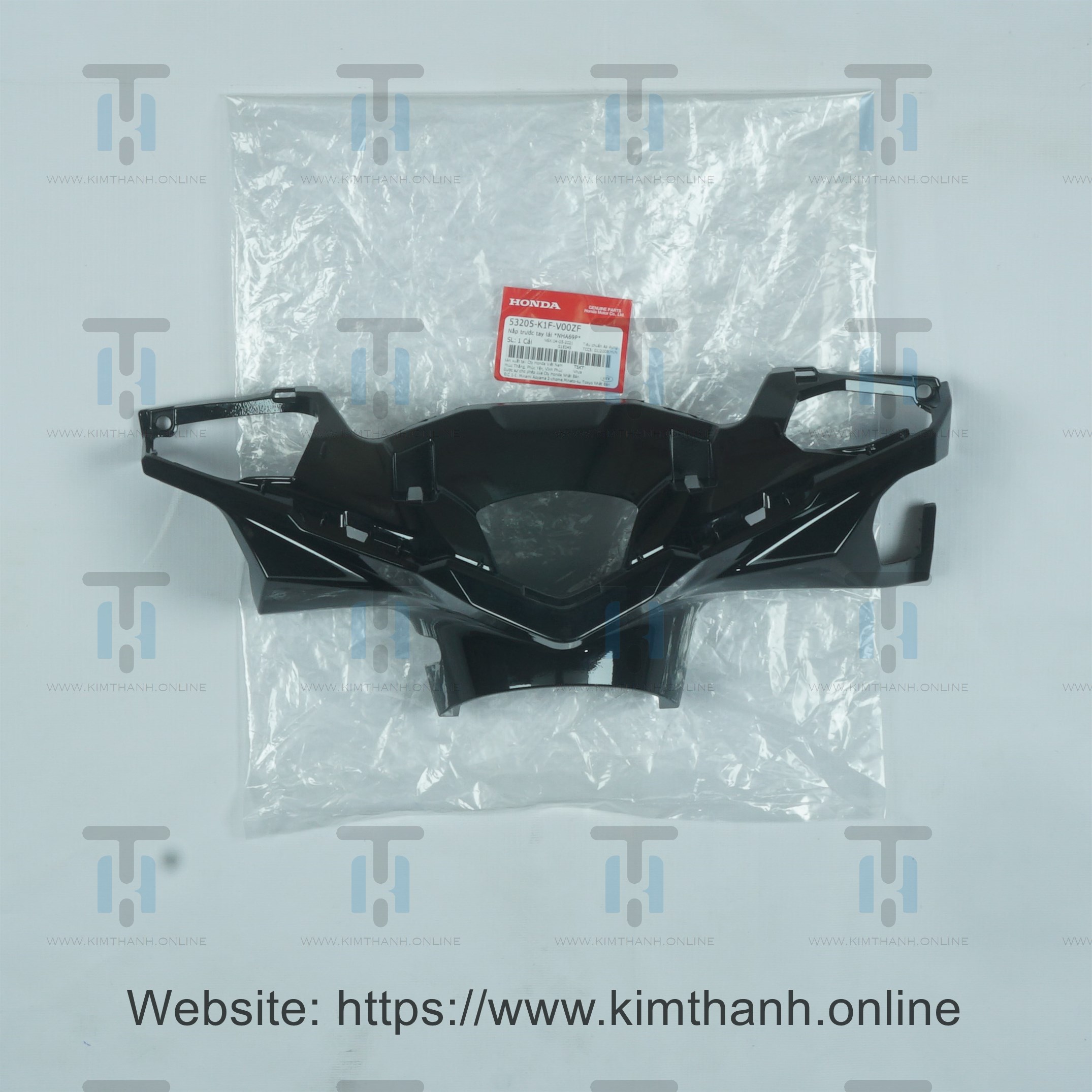 Ốp mão đầu xe Air Blade 2020 màu đen bóng (NHA69P)