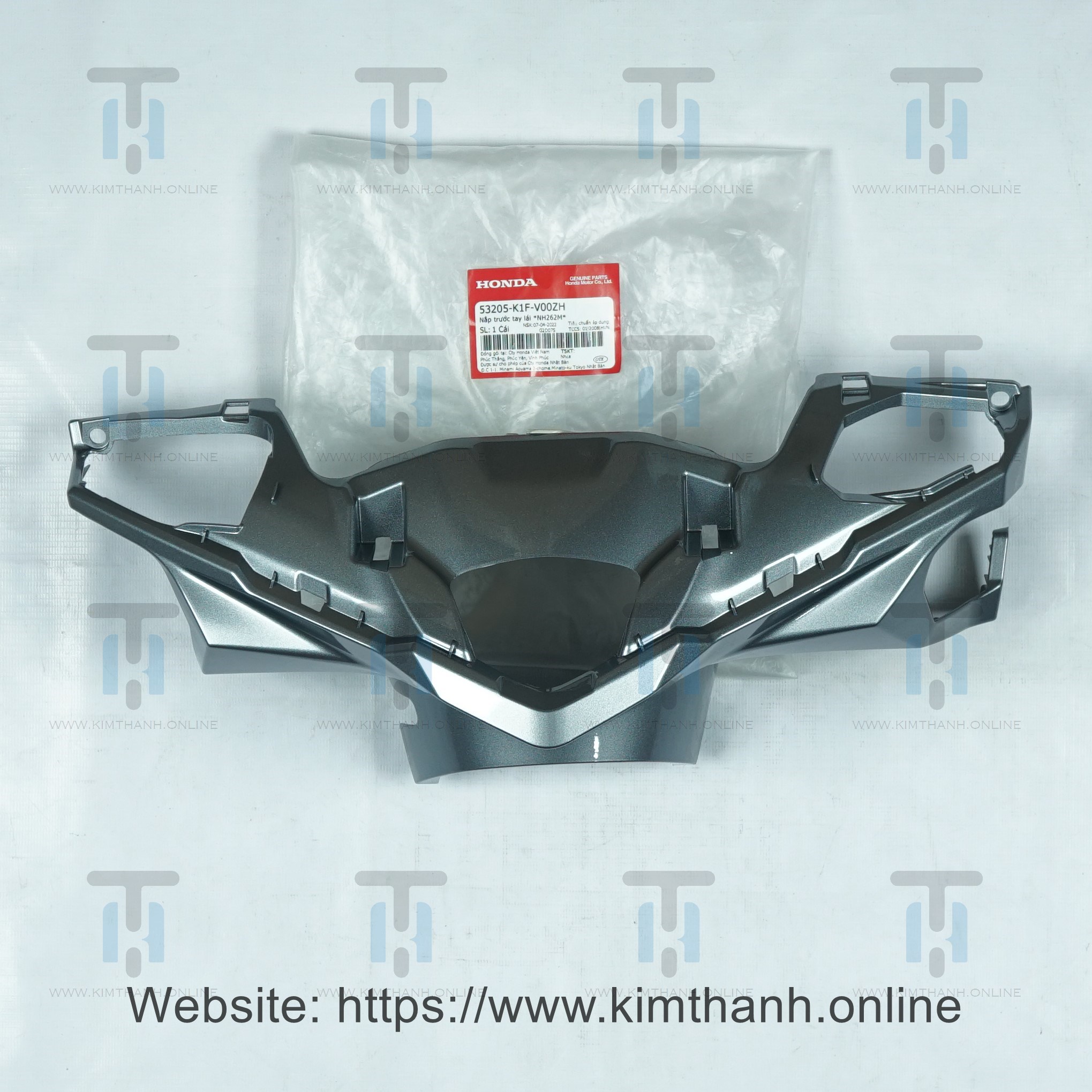 Ốp mão đầu xe Air Blade 2020 màu bạc bóng 2021