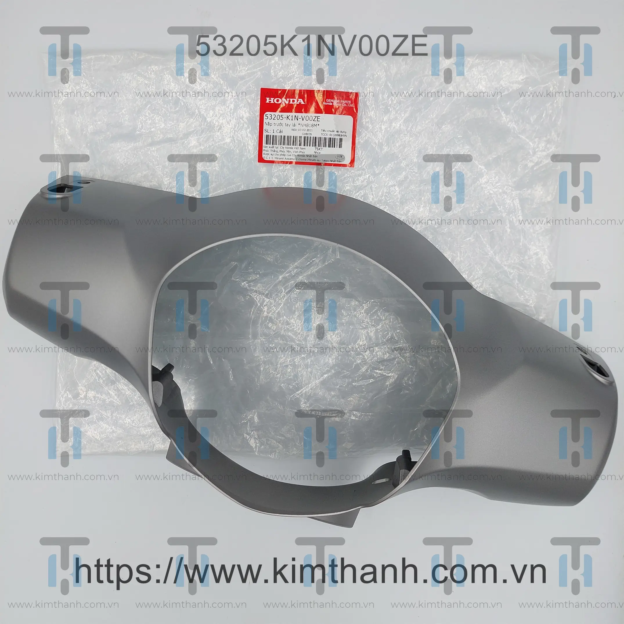 Ốp tay lái trước bạc mờ SH Mode 2021