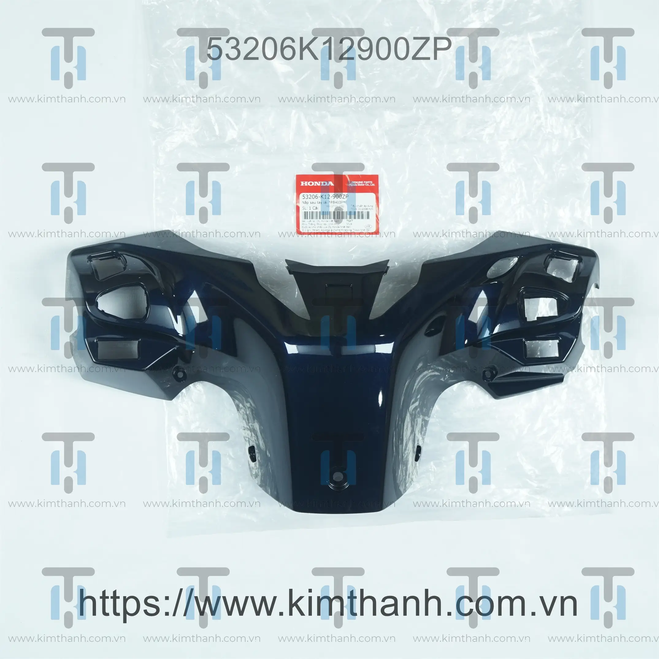 Bợ cổ/Ốp tay lái sau xanh đậm không tem Lead 2013 - 125cc