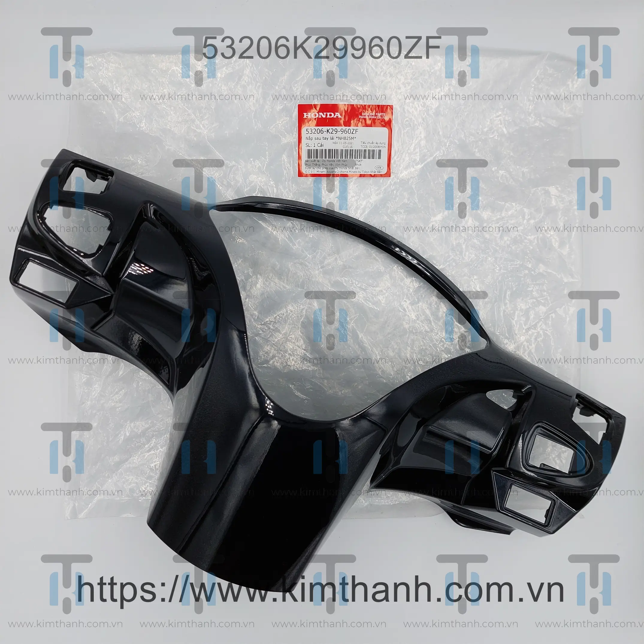 Bợ cổ/Ốp tay lái sau đen bóng SH Mode 2013 - đời đầu