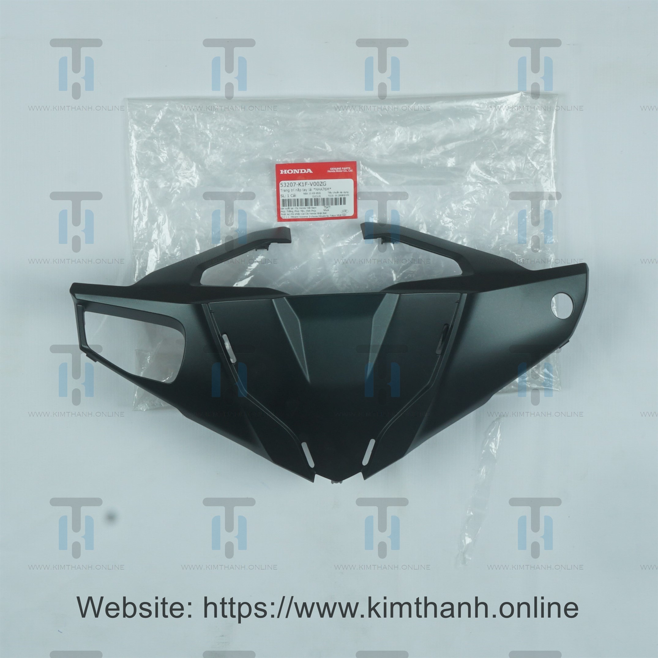 Ốp mão đầu xe Air Blade 2020 màu đen mờ