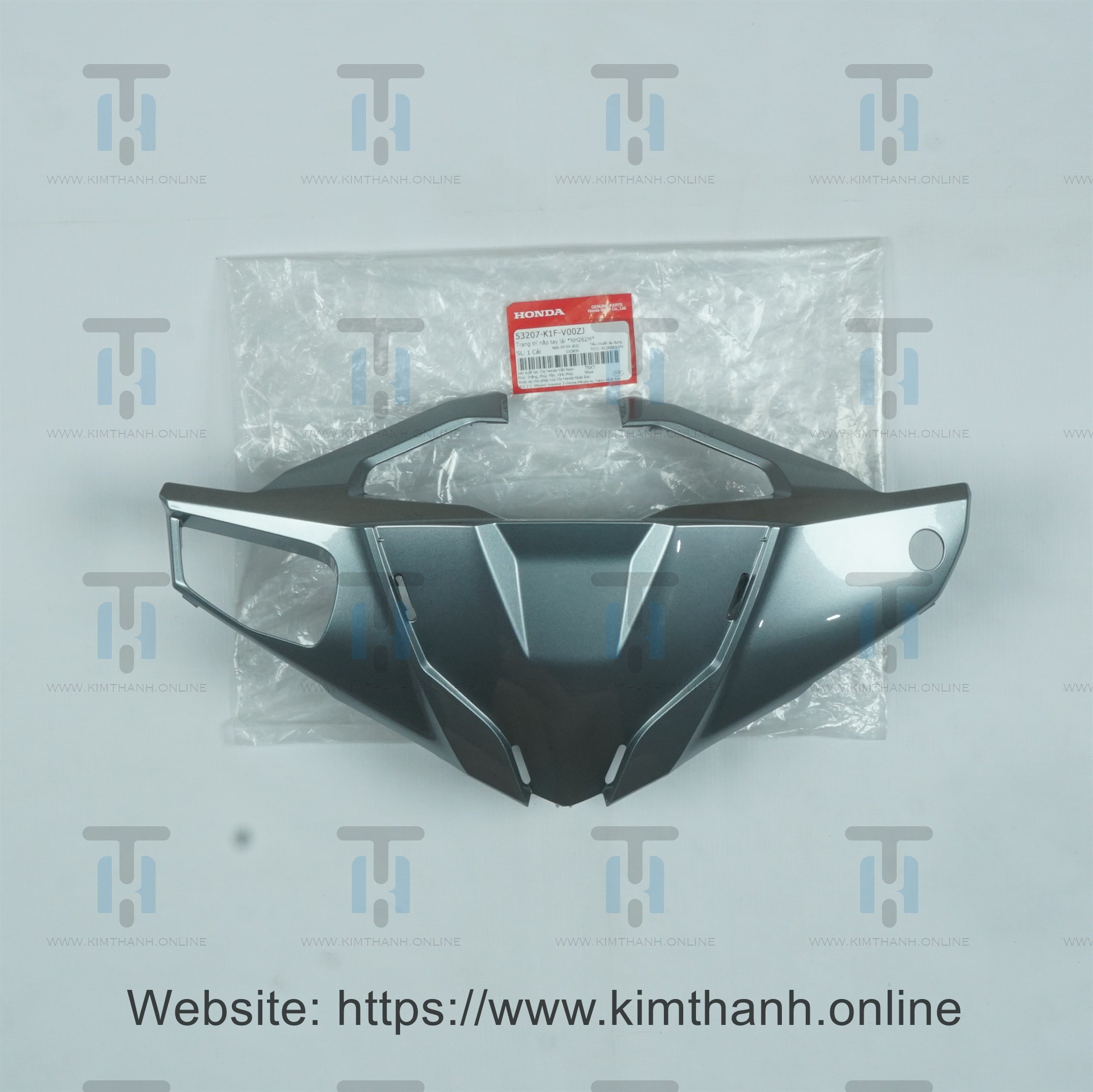 Ốp mão đầu xe Air Blade 2020 màu bạc bóng