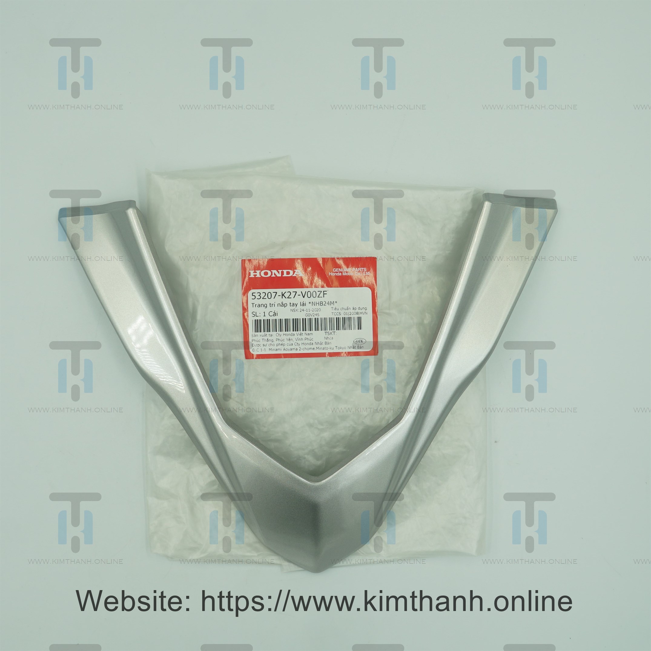 Trang trí tay lái bạc Air Blade 2013 - 2015 đèn cầu