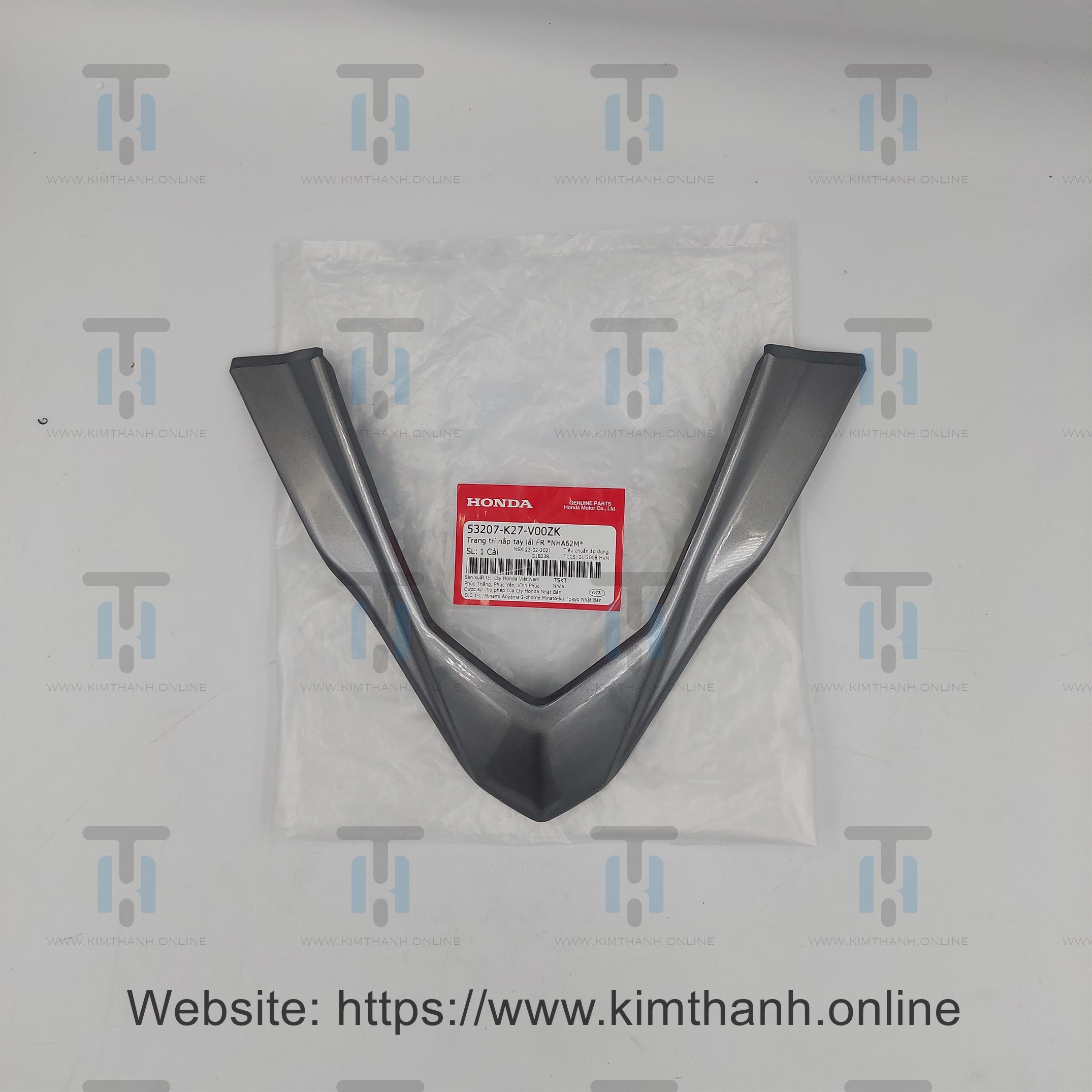 Trang trí tay lái xám Air Blade 2013 - 2015 đèn cầu