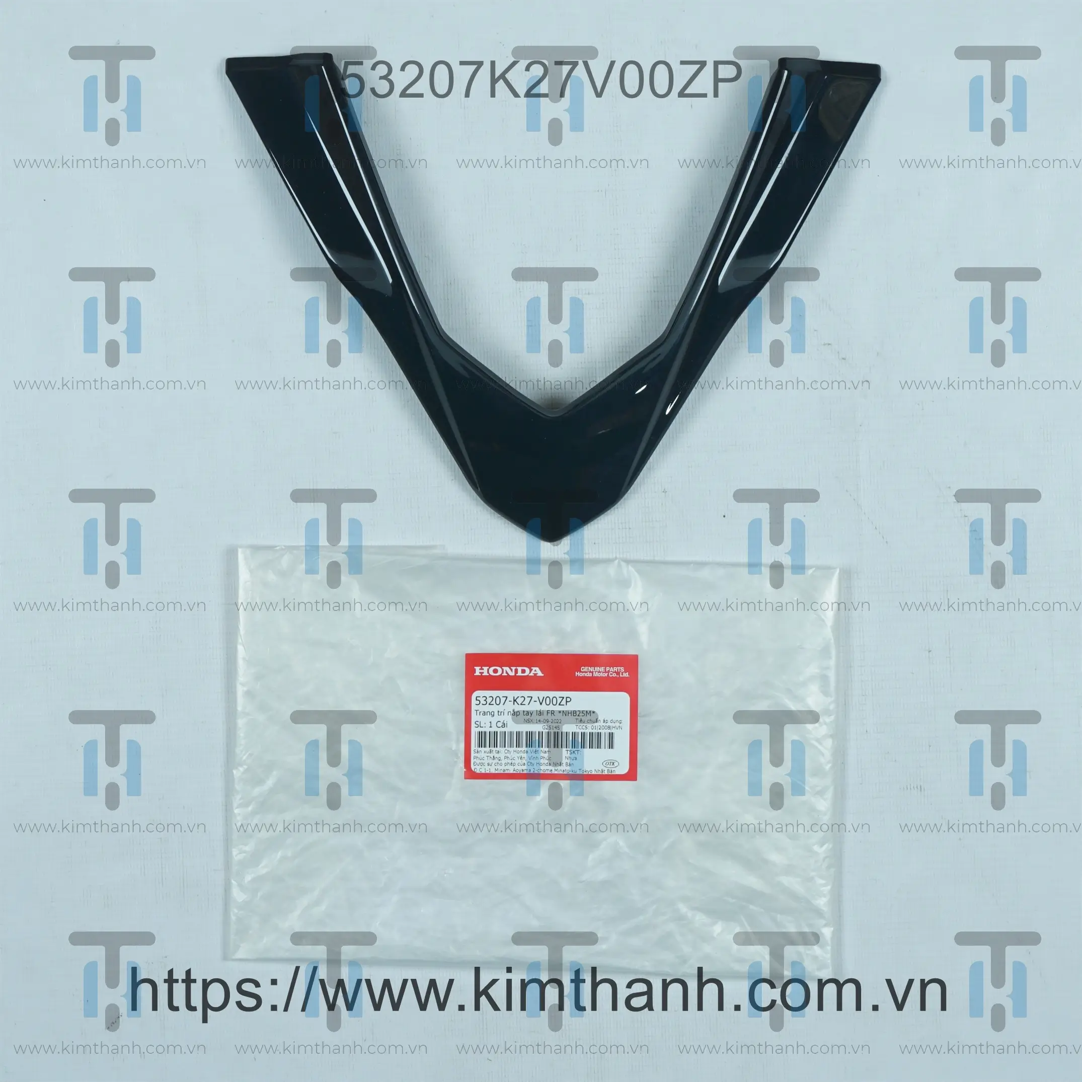 Trang trí tay lái đen Air Blade 2013 - 2015 đèn cầu