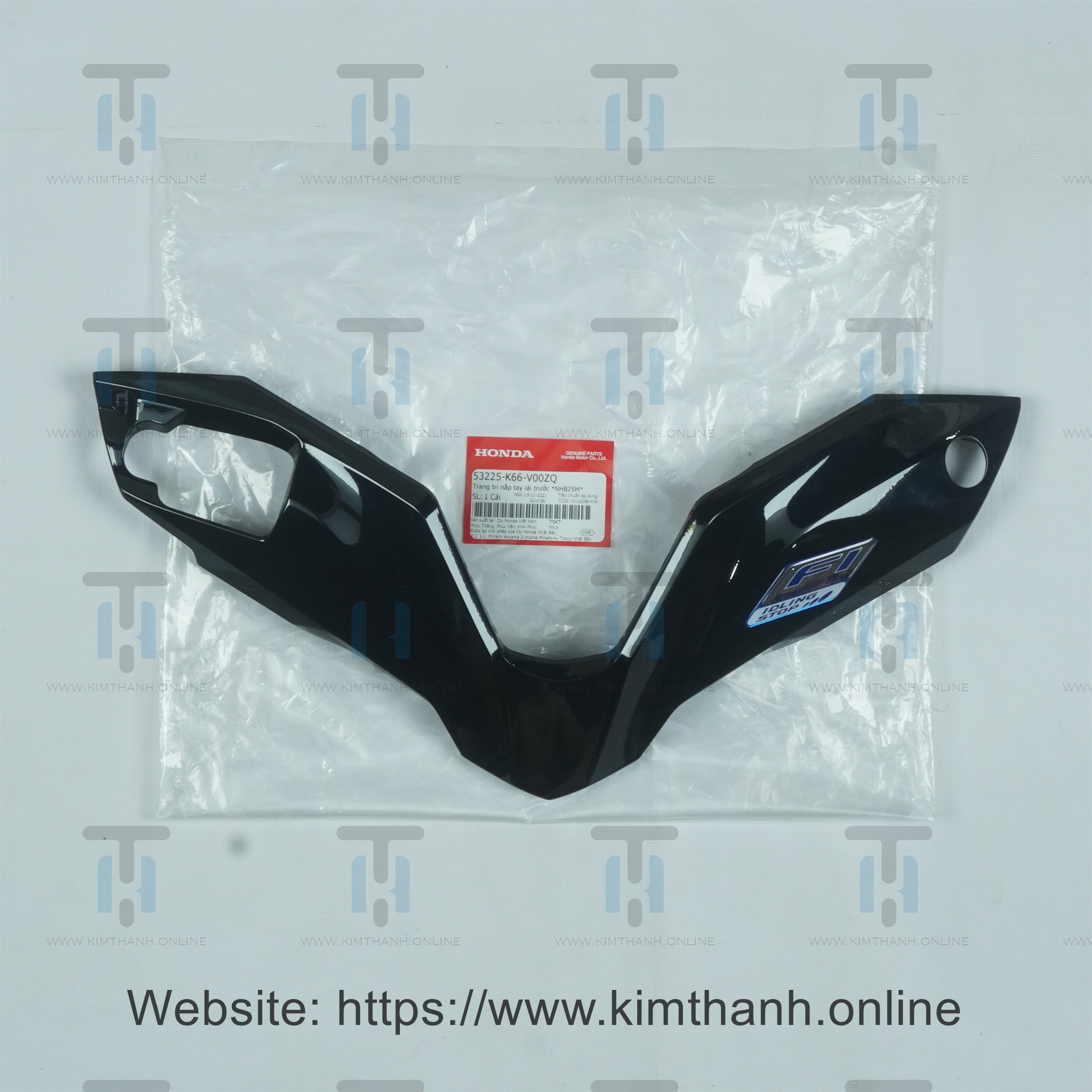 Ốp nắp tay lái chữ U cho xe Air Blade 2016 màu đen bóng