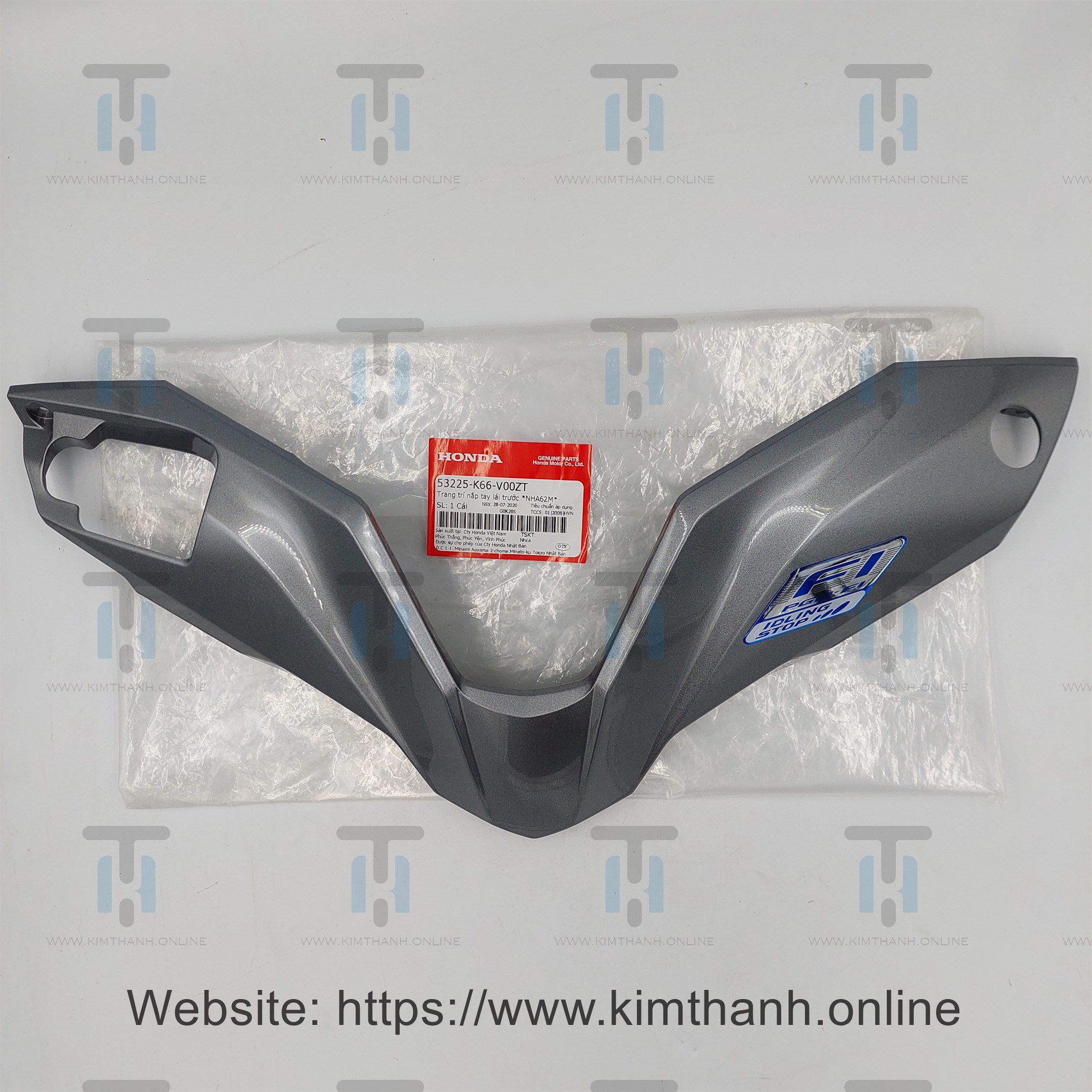 Ốp nắm tay lái chữ U xe Air Blade 2016 màu xám