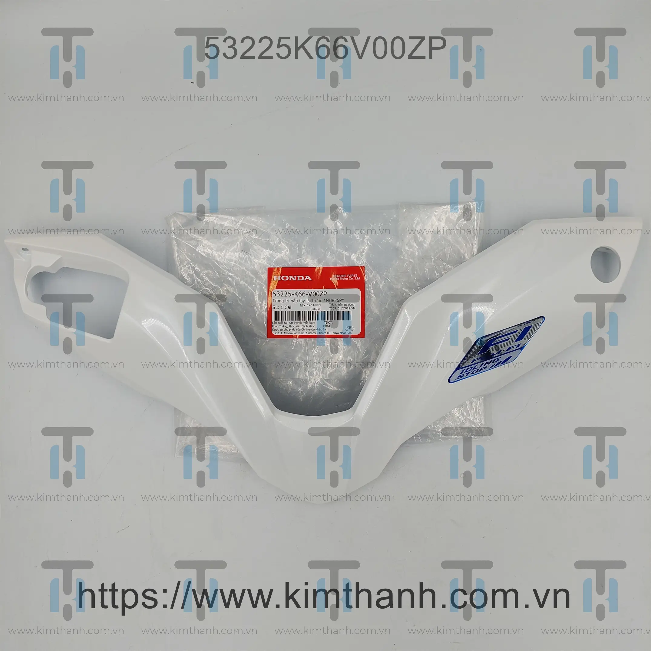 Ốp nắm tay lái chữ U xe Air Blade 2016 màu trắng
