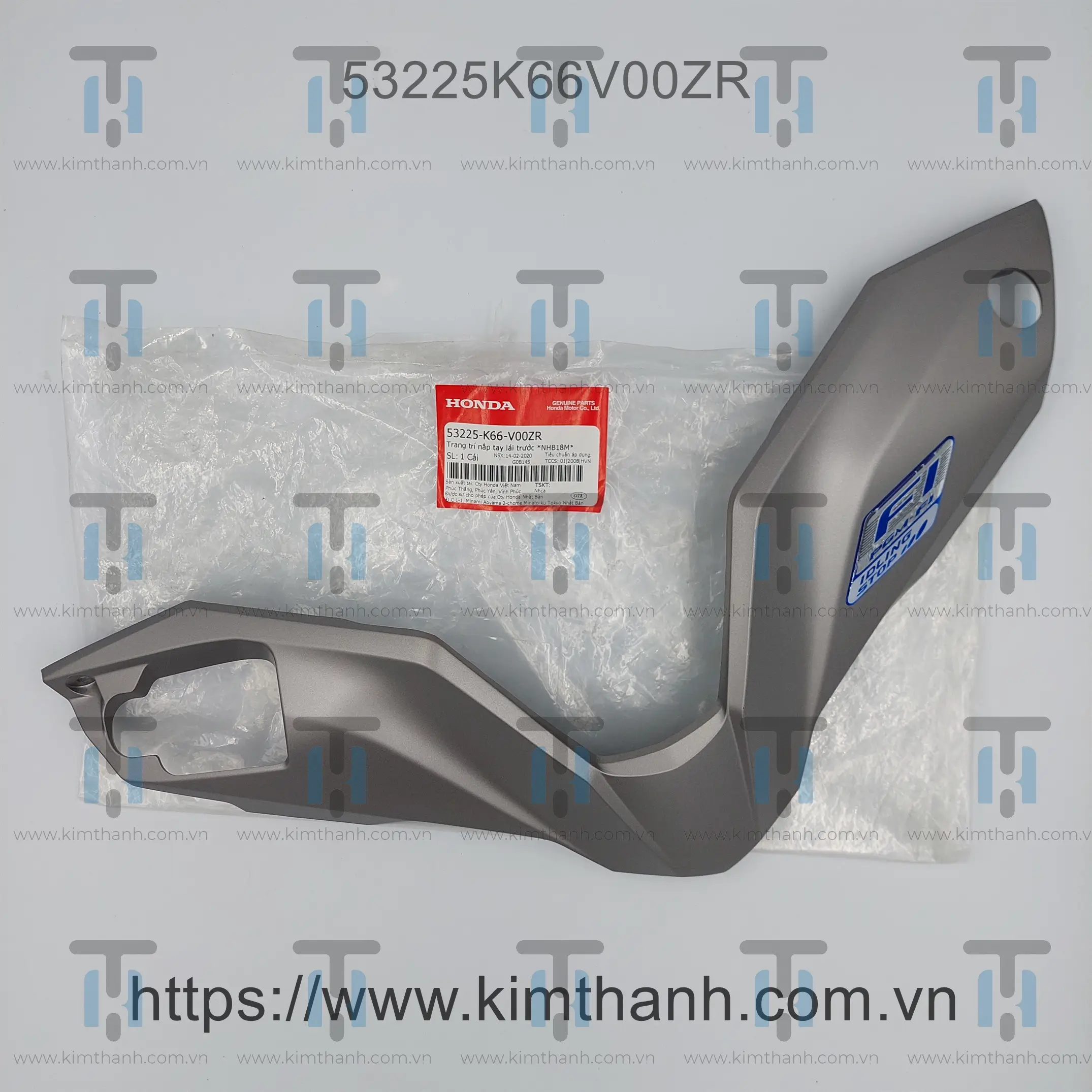 Ốp nắm tay lái chữ U xe Air Blade 2016 màu bạc mờ