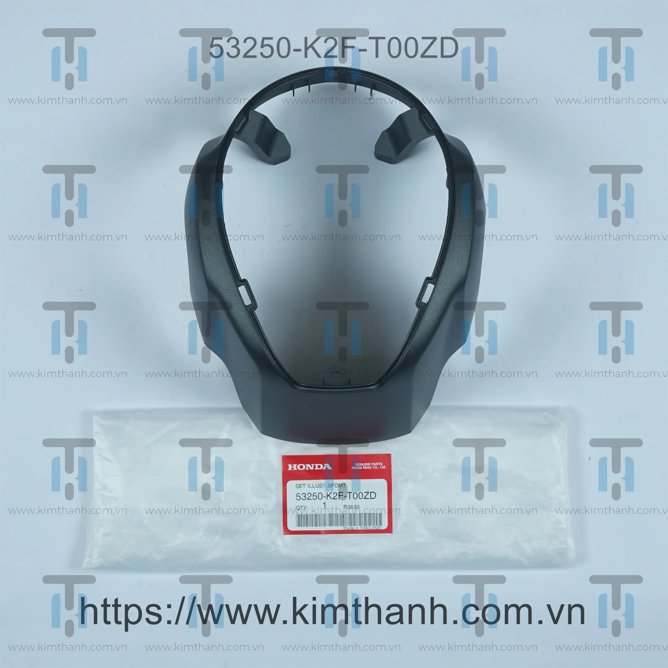 Bợ cổ/Ốp tay lái sau trên Thái Lan đen mờ tem Honda trắng - 2021 Scoopy 2021 - đời sau
