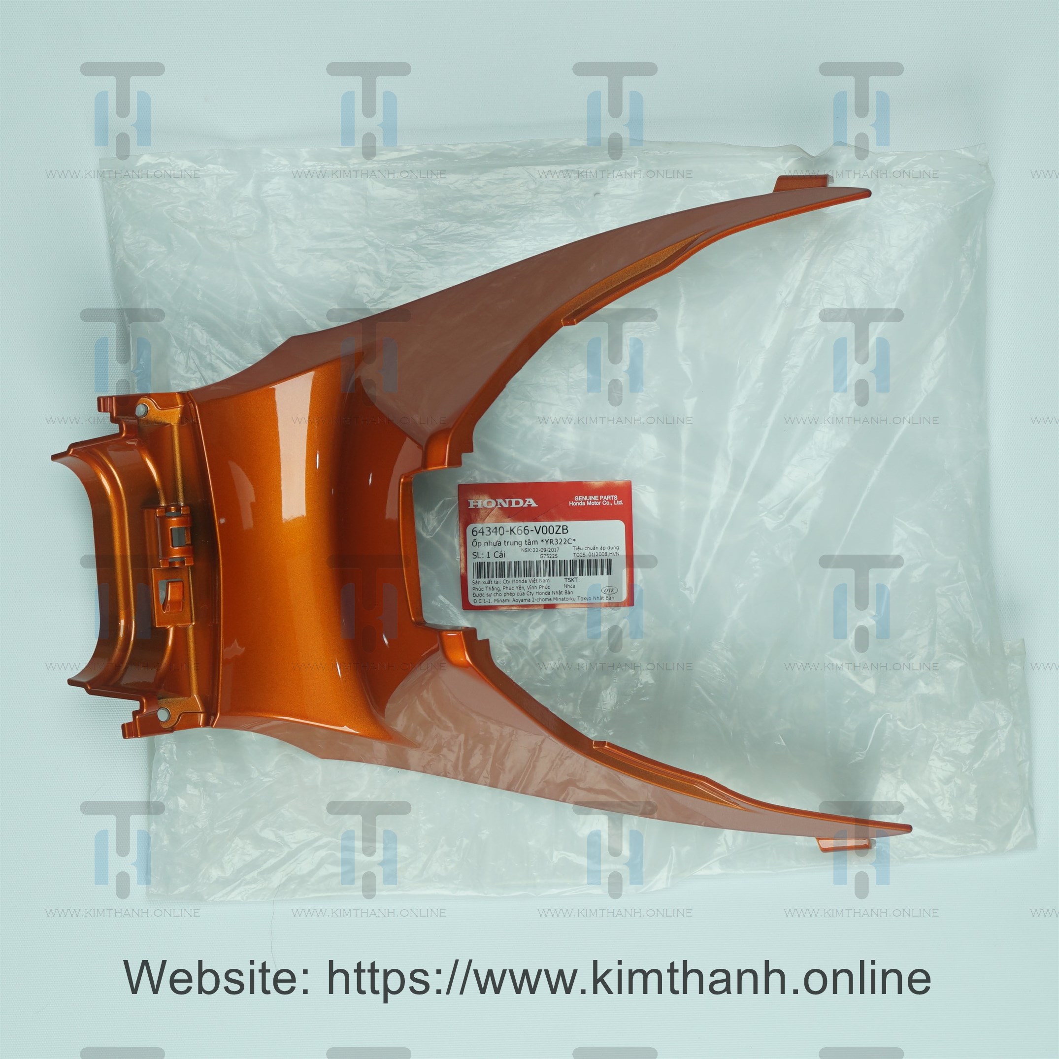 Ốp nhựa trung tâm xe Air Blade 2016 màu cam