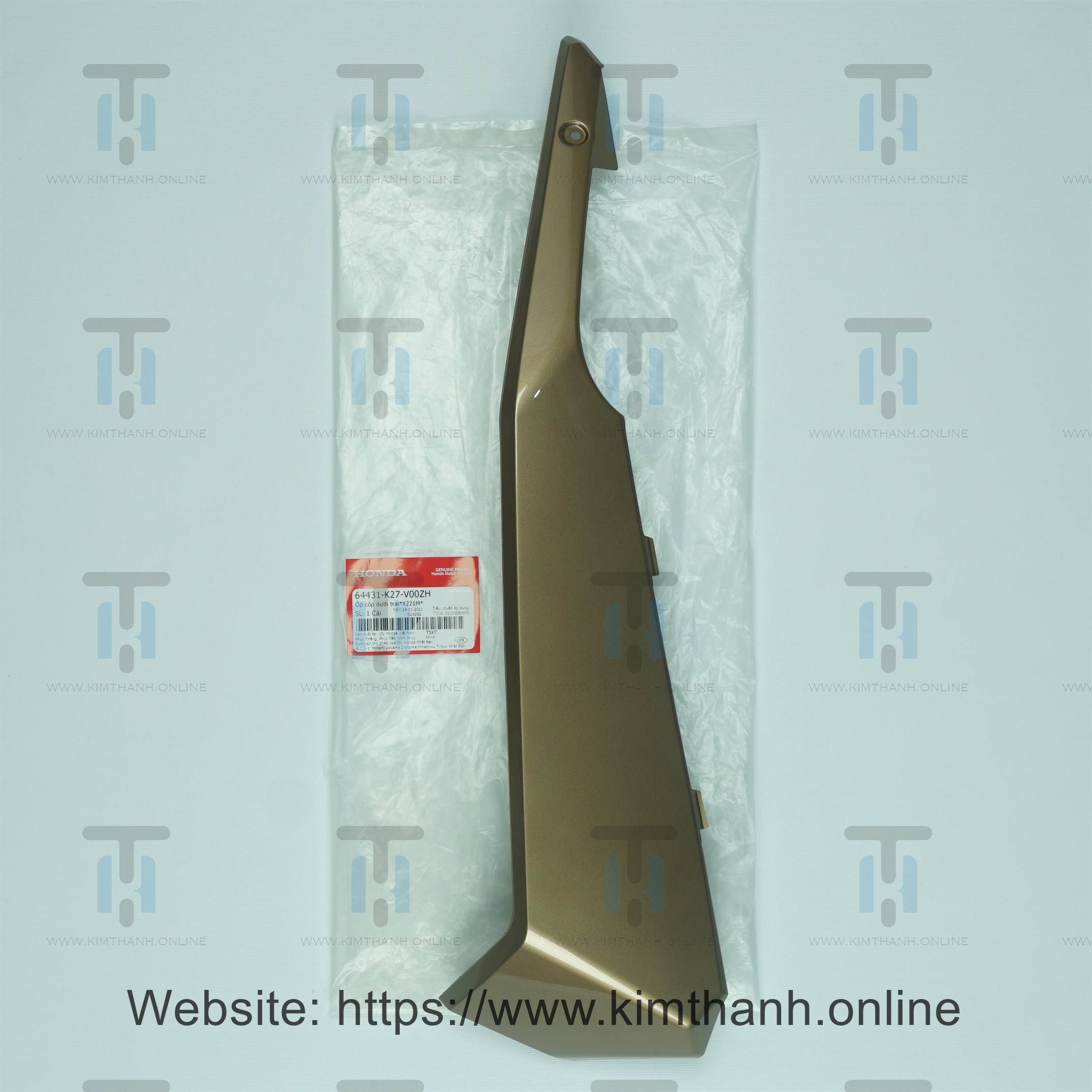 Nẹp đồng đậm trái Air Blade 2013 - 2015 đèn cầu