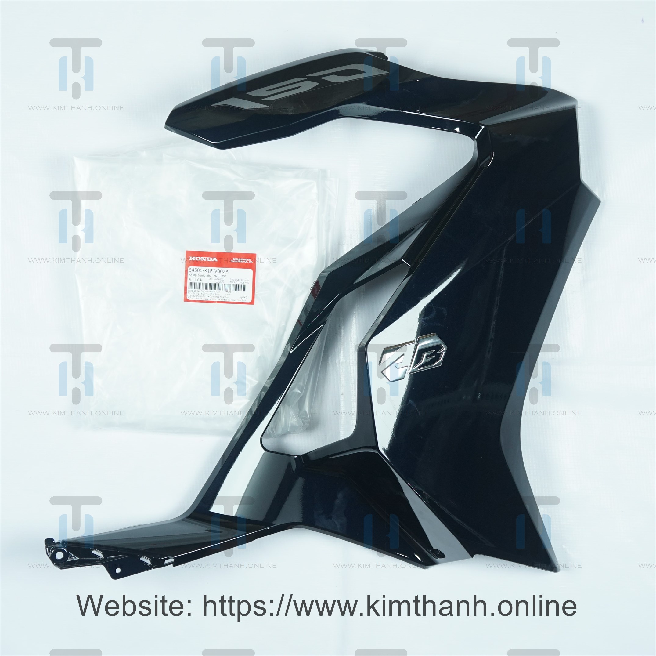 Ốp pha đèn đen bóng 150 phải tem xi 2021 Air Blade 2020 - 2021 đèn LED
