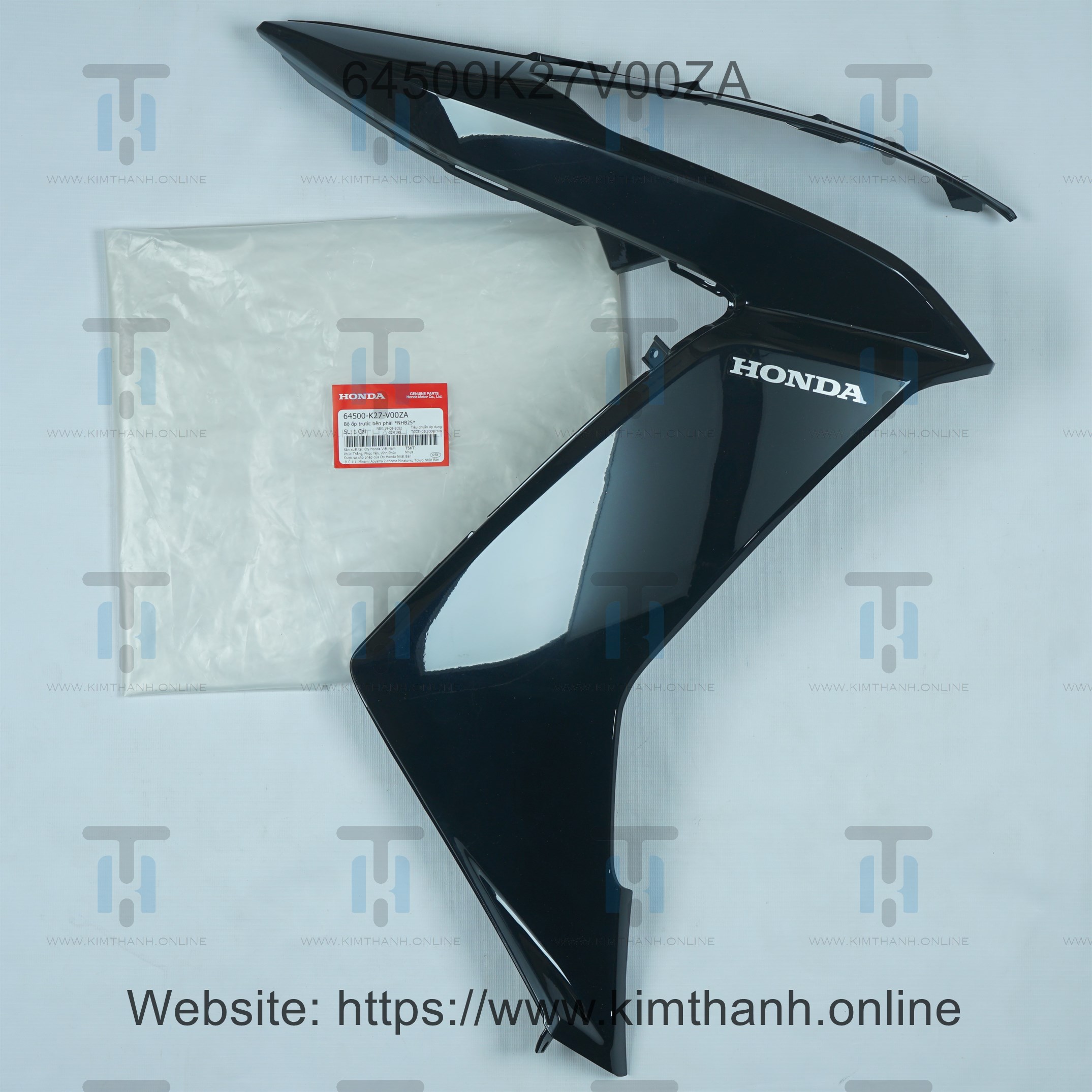 Ốp pha đèn đen phải tem honda Air Blade 2013 - 2015 đèn cầu