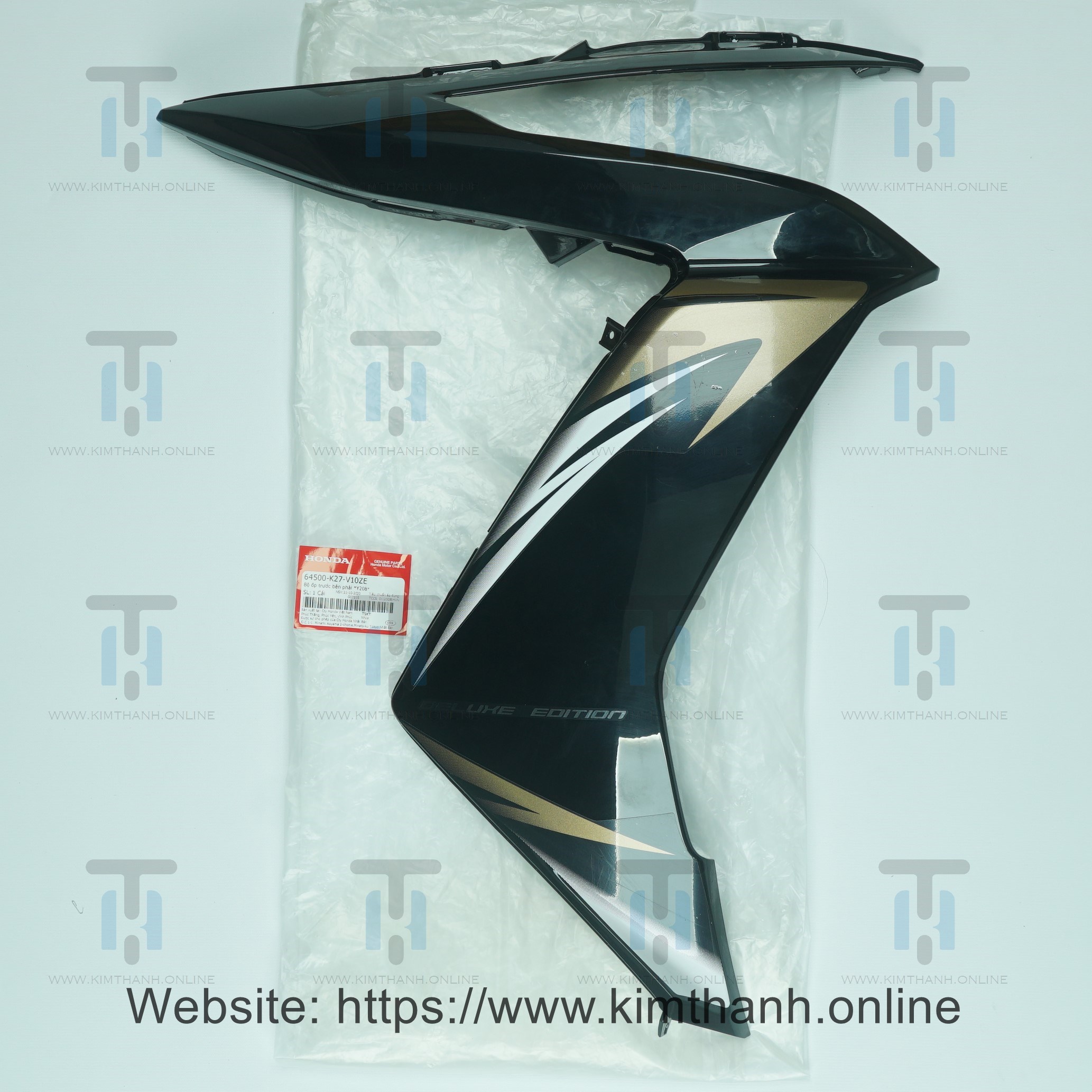 Ốp pha đèn đen phải tem đồng Air Blade 2013 - 2015 đèn cầu