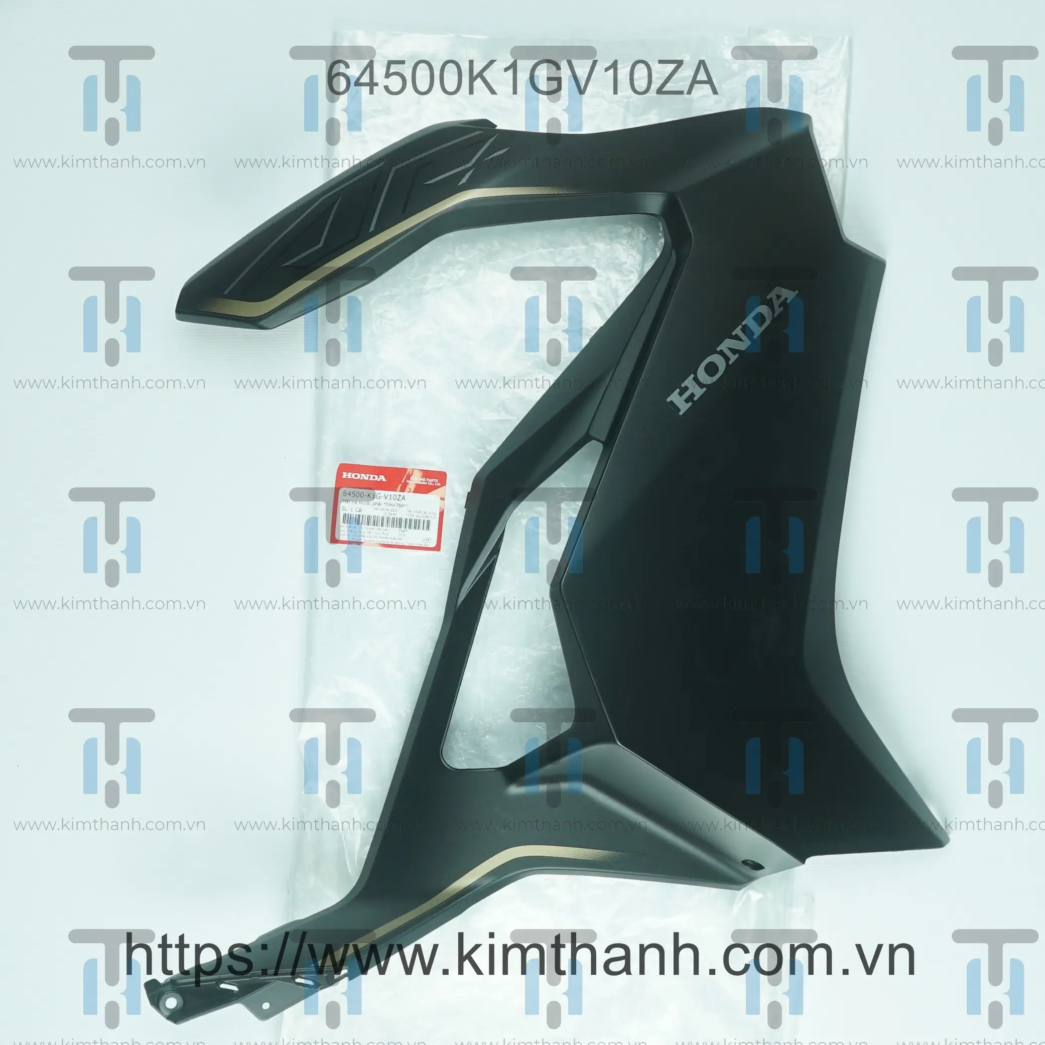 Ốp pha đèn đen mờ 125 phải tem AB Air Blade 2020 - 2021 đèn LED