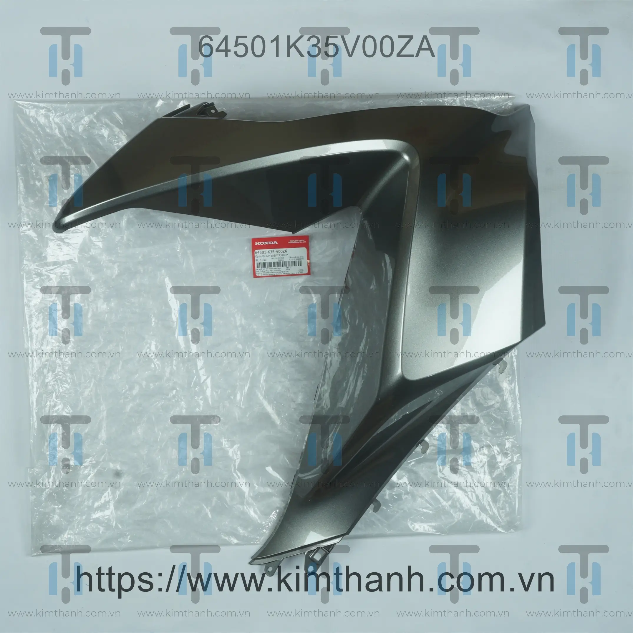 Ốp đèn xám bóng phải không tem PCX 2015 - LED