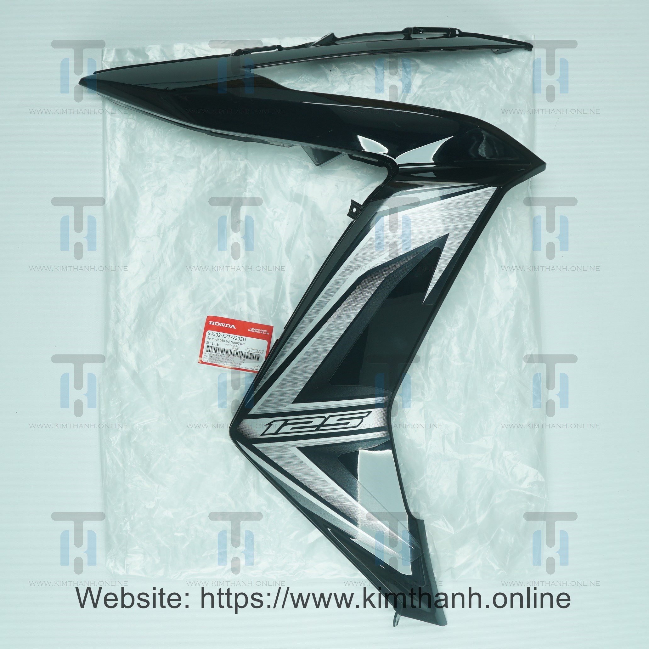 Ốp pha đèn xám hoa văn trái Air Blade 2013 - 2015 đèn cầu