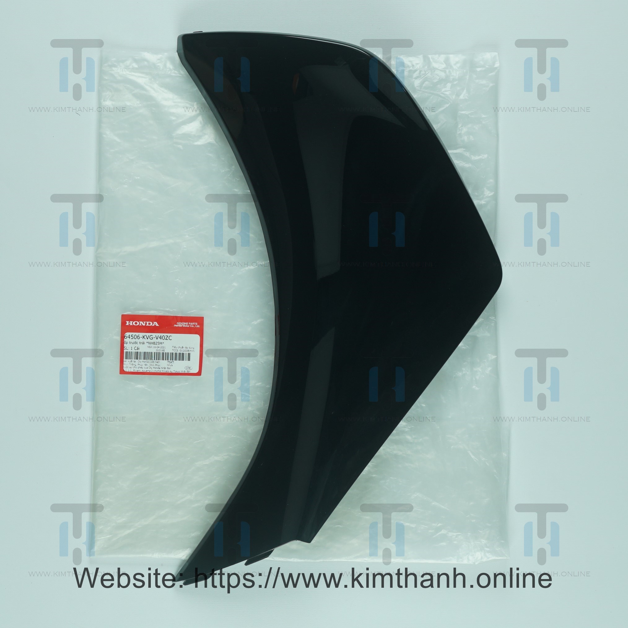 Má honda đen trái không tem Air Blade 2011 2012 đầu bò