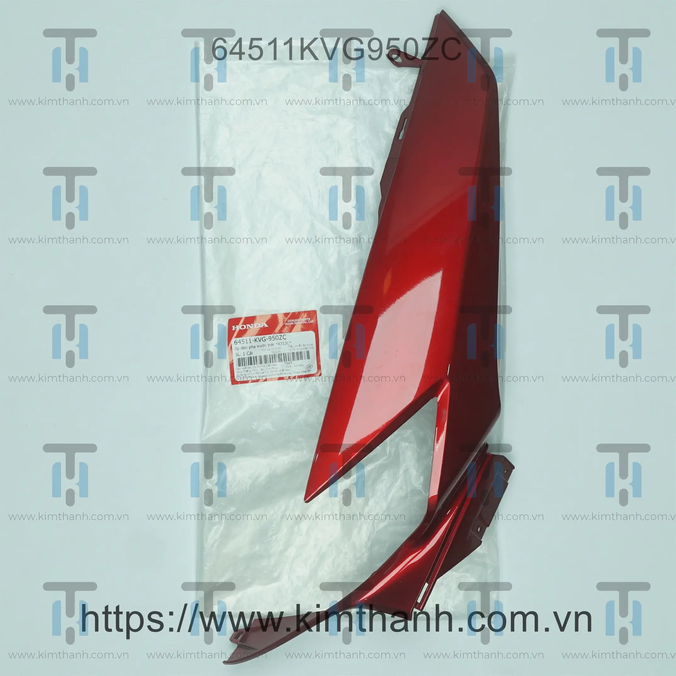 Ốp pha đèn Honda Việt đỏ trái không tem Air Blade đời đầu
