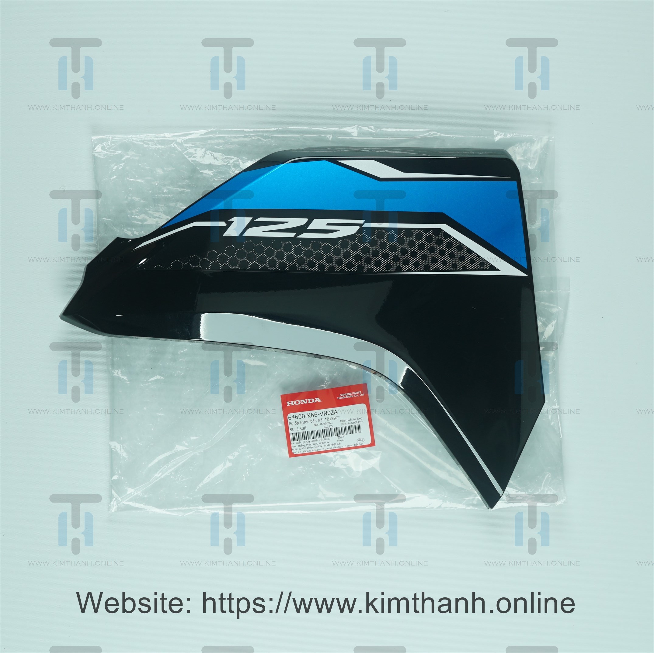 Bững/Cánh yếm đen bóng trái tem biển 2019 Air Blade 2016 - 2019 đèn LED