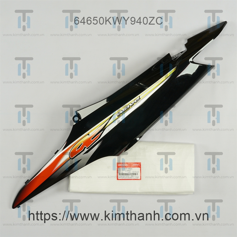 Ốp sườn đen trái tem 2008 Wave Alpha 2006