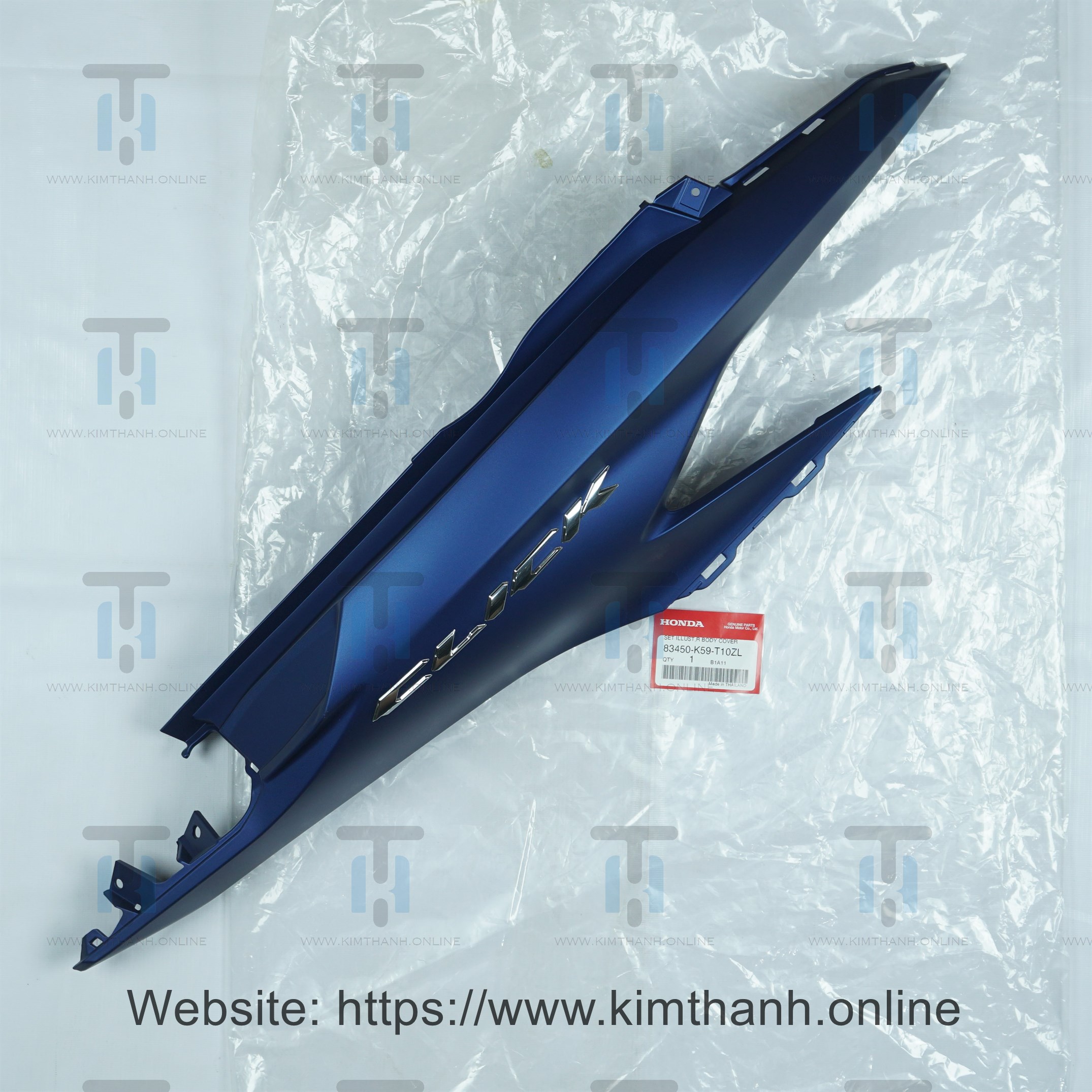 Ốp sườn mực mờ phải 150 tem xi Click Honda Thái 2018 - 2021