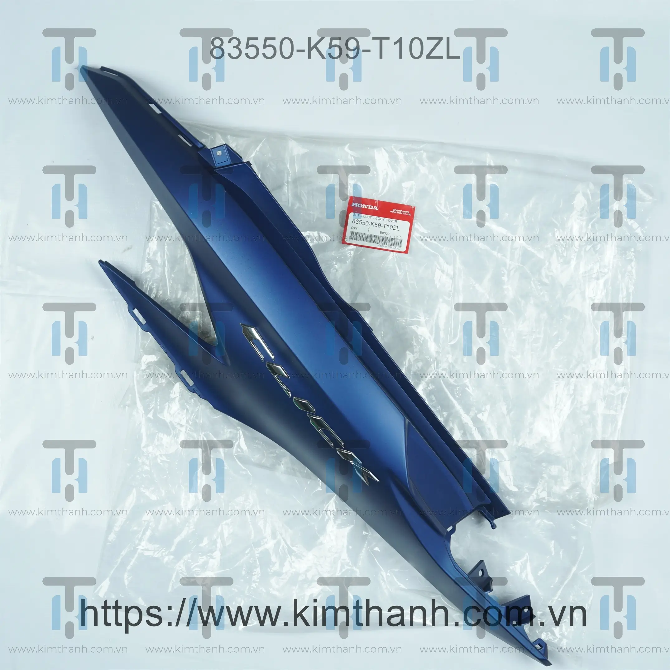 Ốp sườn mực mờ trái 150 tem xi Click Honda Thái 2018 - 2021