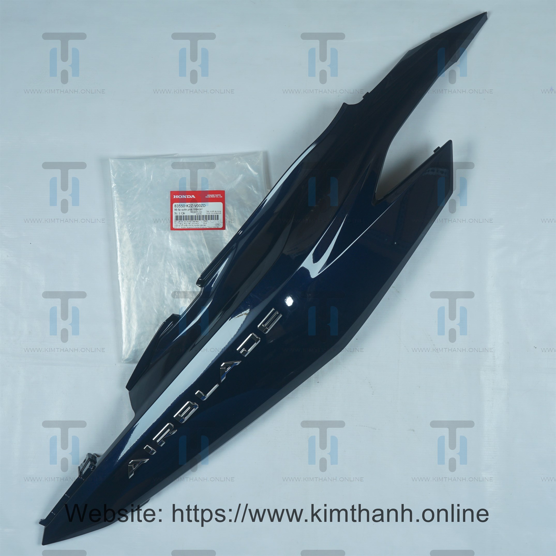 Ốp sườn mực đậm phải tem xi - 160cc Air Blade 2022 - 2025 đèn LED