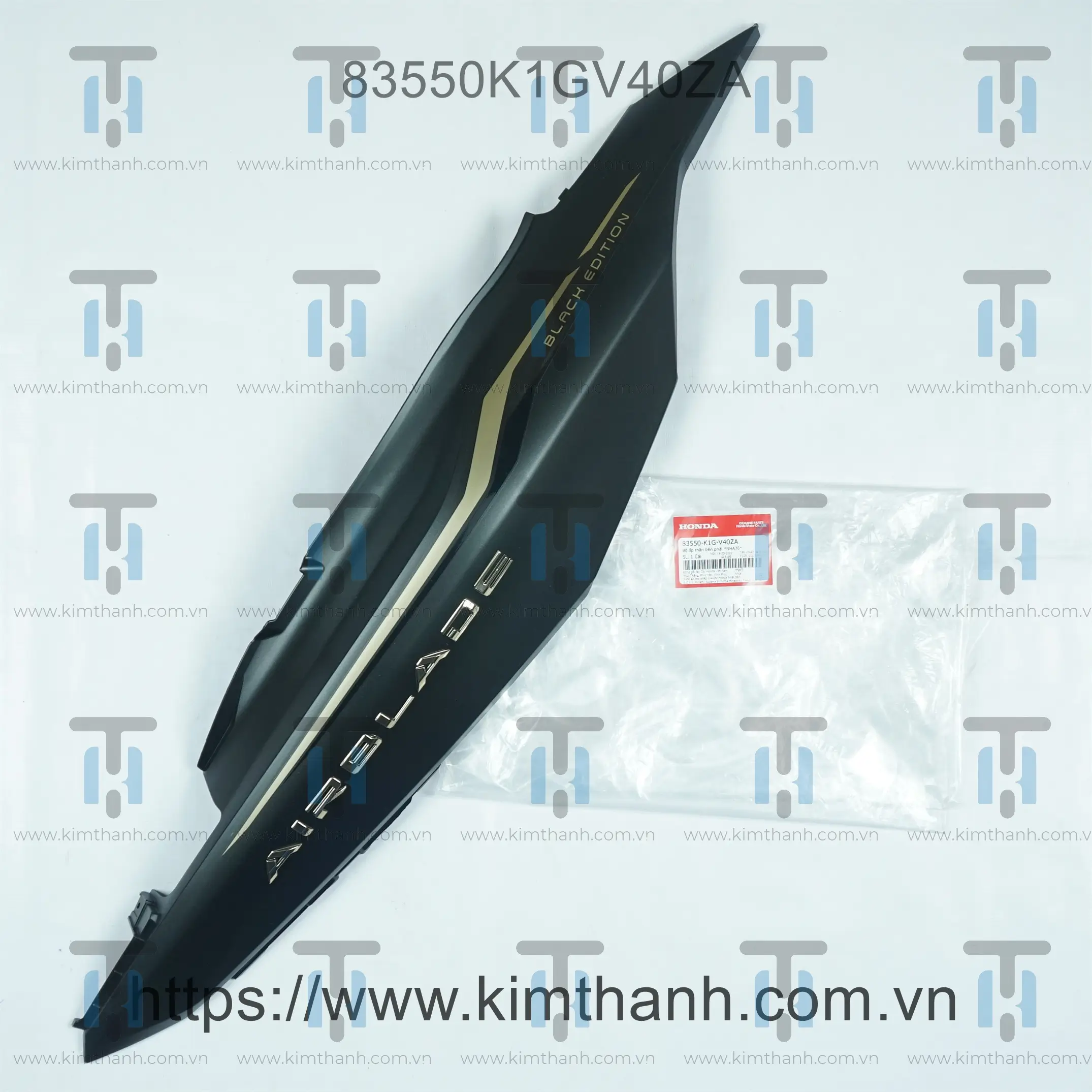 Ốp sườn 125 đen mờ phải tem giấy đồng 2021 Air Blade 2020 - 2021 đèn LED