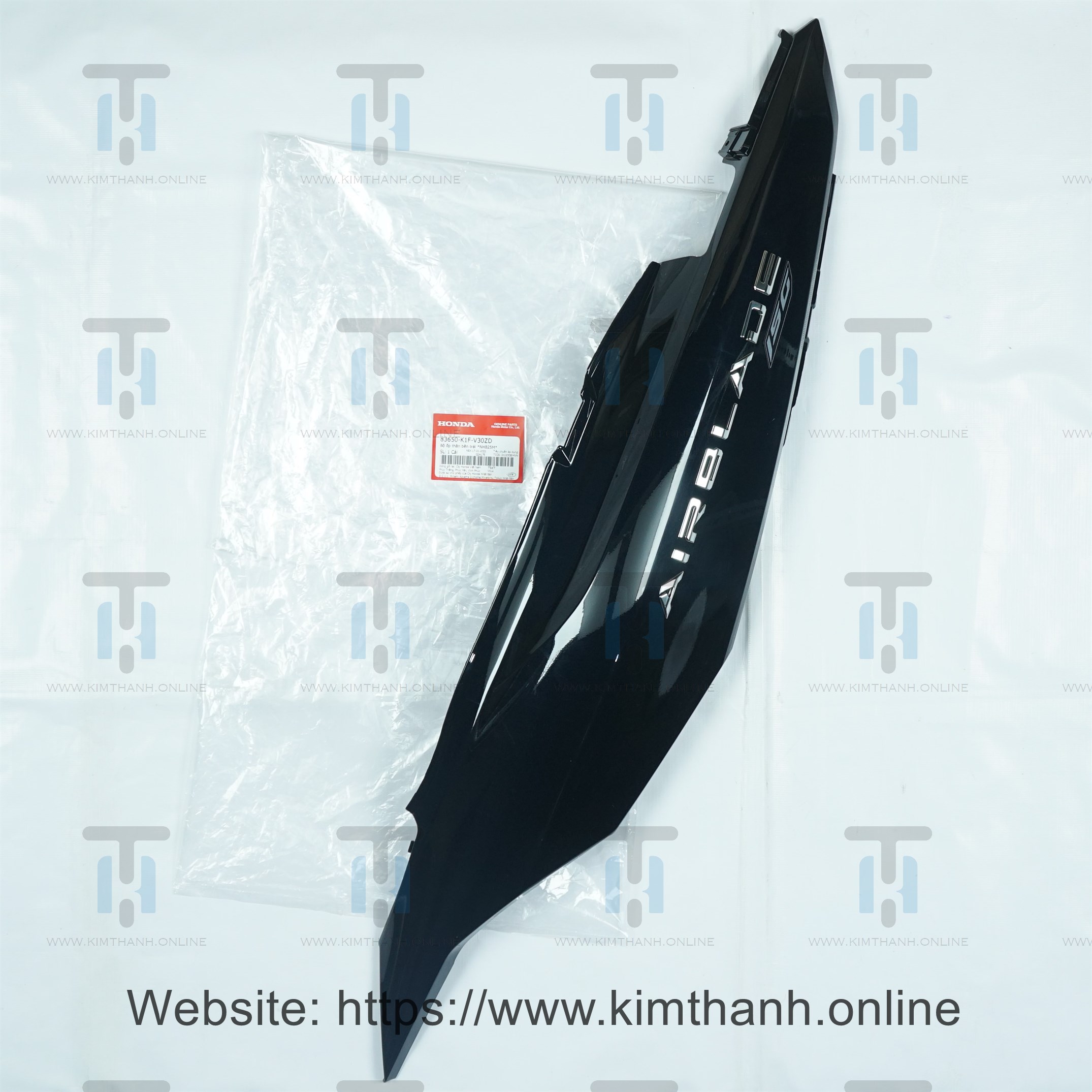 Ốp sườn 150 đen bóng trái tem xi 2021 Air Blade 2020 - 2021 đèn LED